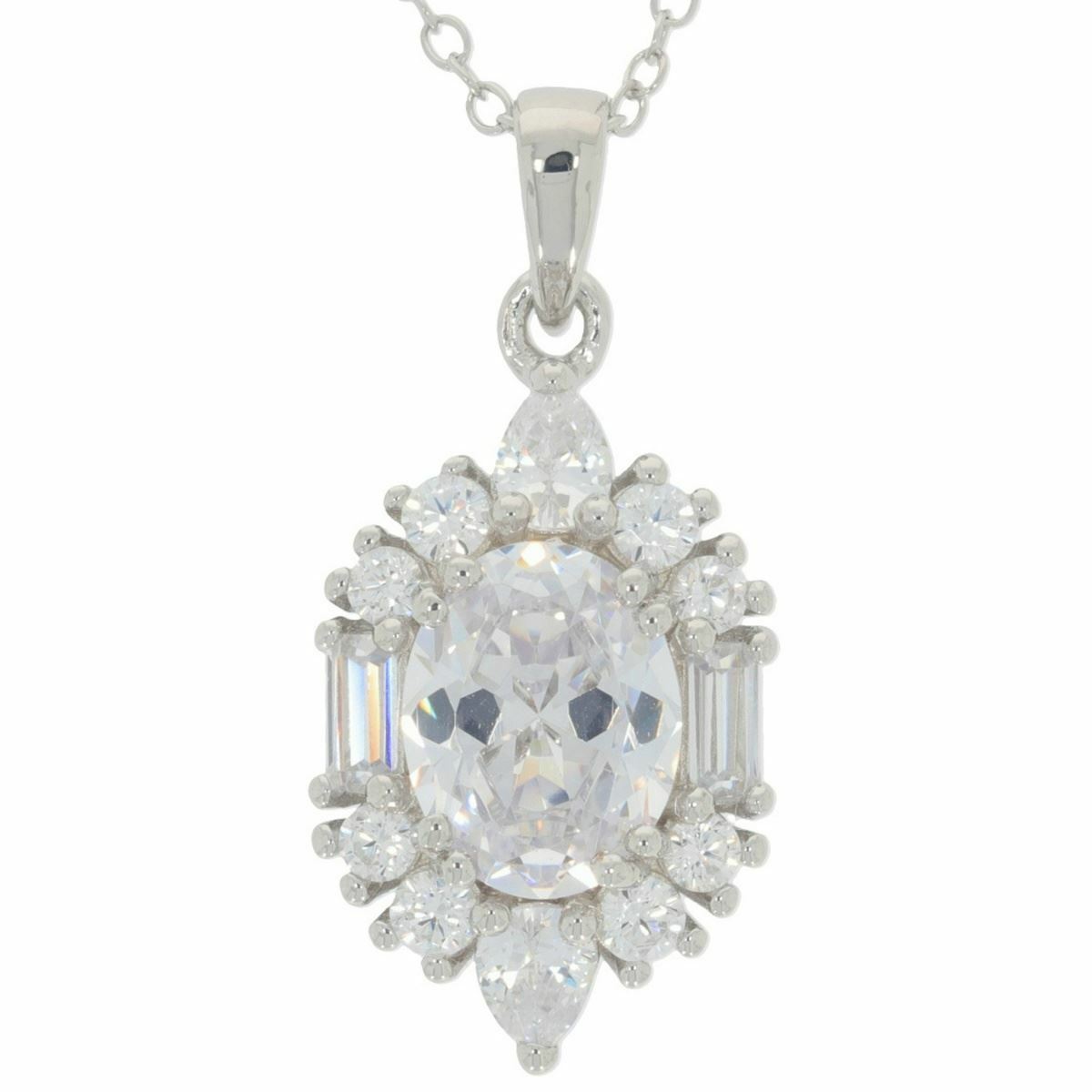 Sterling Silver Semi Mount Pendant Setting OV 9X7mm 4831