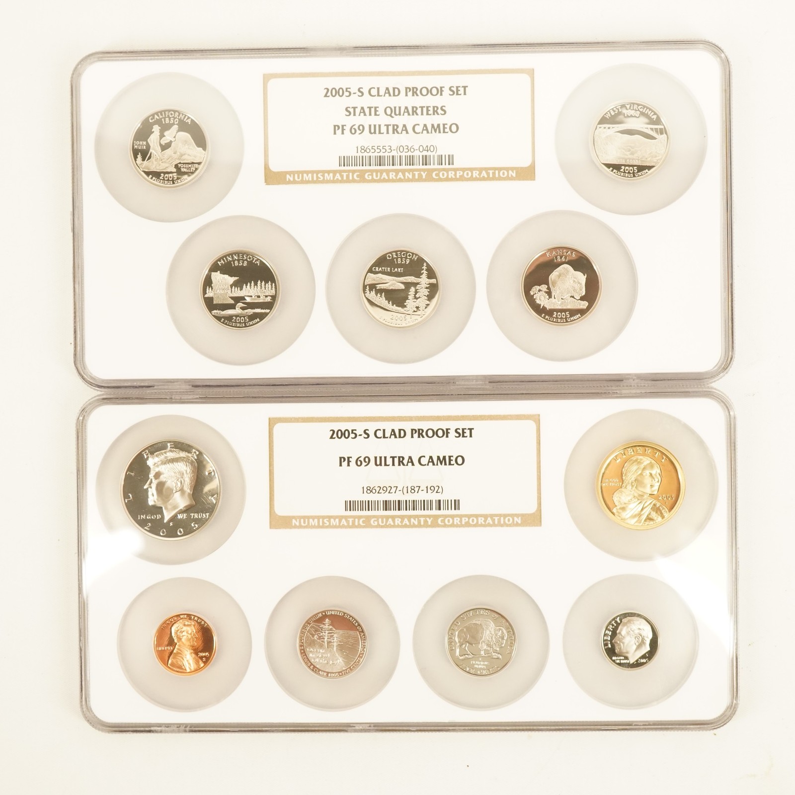 2005-S US Mint Proof Clad Coins and Quarters NGC PF69 Multi Slab- Free Ship USA