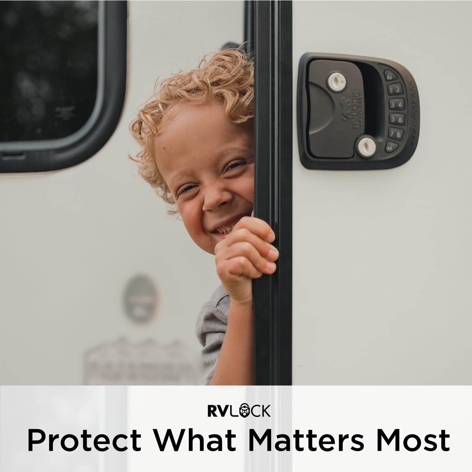 RVLOCK Compact RV Lock Keyless Entry with Remote, Secure Camper Latch