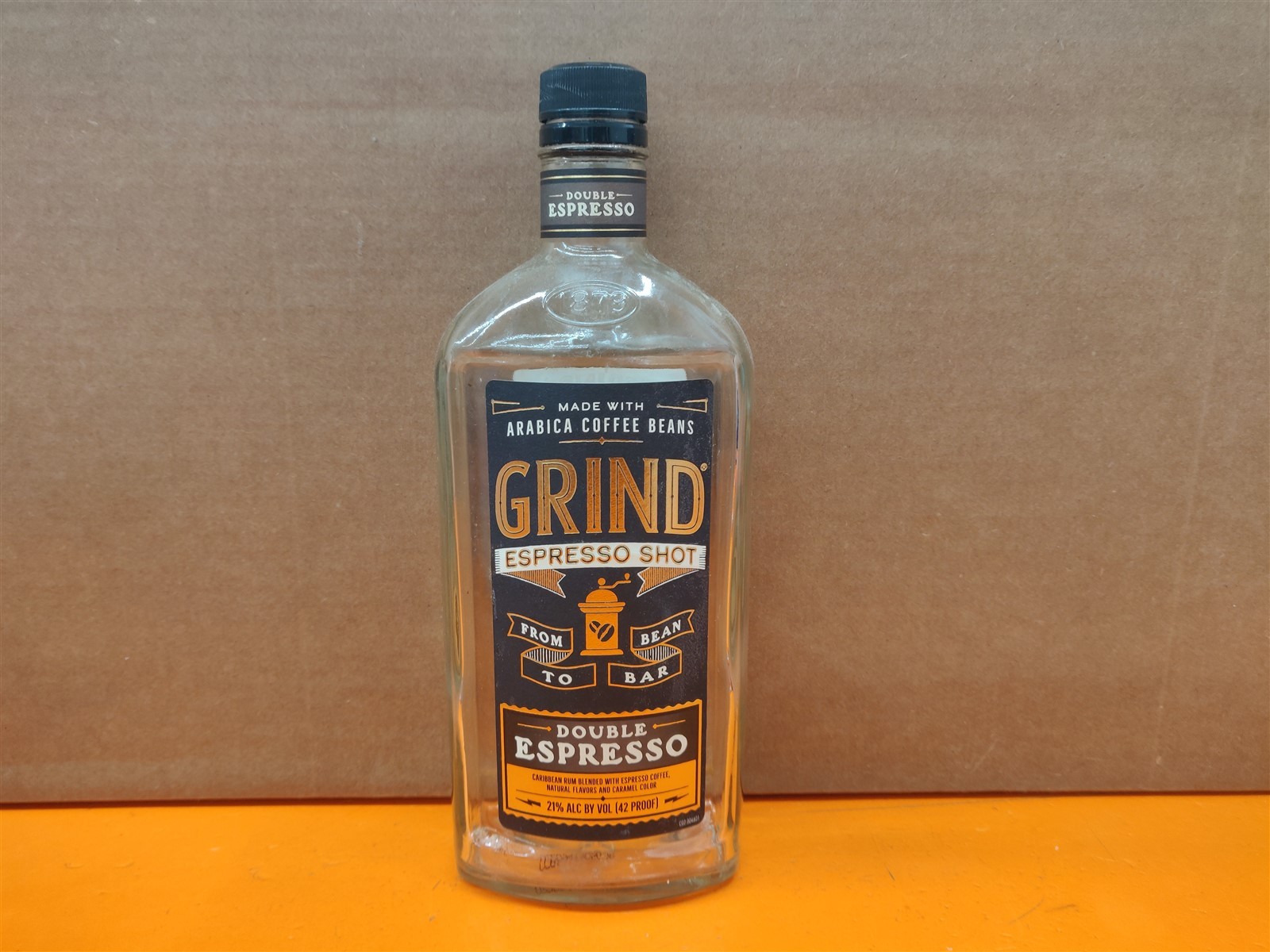 ⭐️⭐️⭐️⭐️⭐️ Empty 750mL Grind Double Espresso Shot Flask Style Glass Craft Bottle