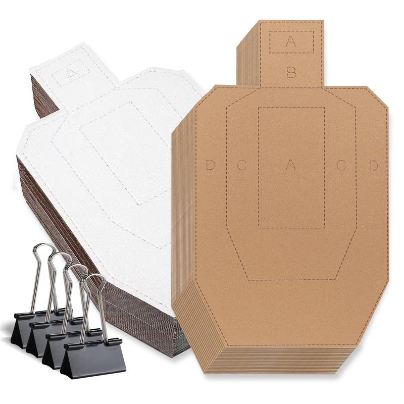 Lemoreen Shooting Targets 30X18 Inch Cardboard Targets 4 Clips Heavy-Duty