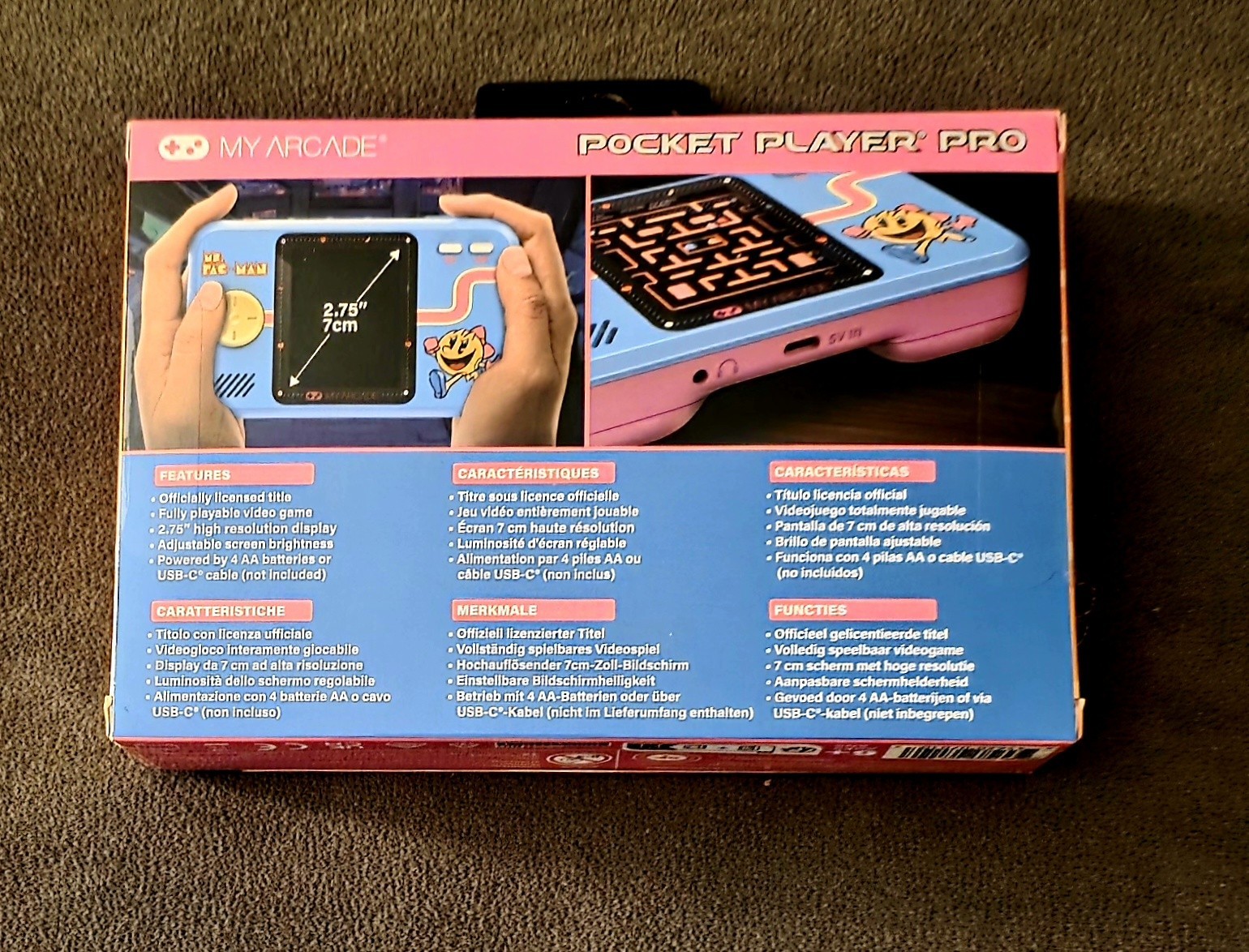 My Arcade Pocket Player Pro Ms. Pac Man - 2.7" Color Display