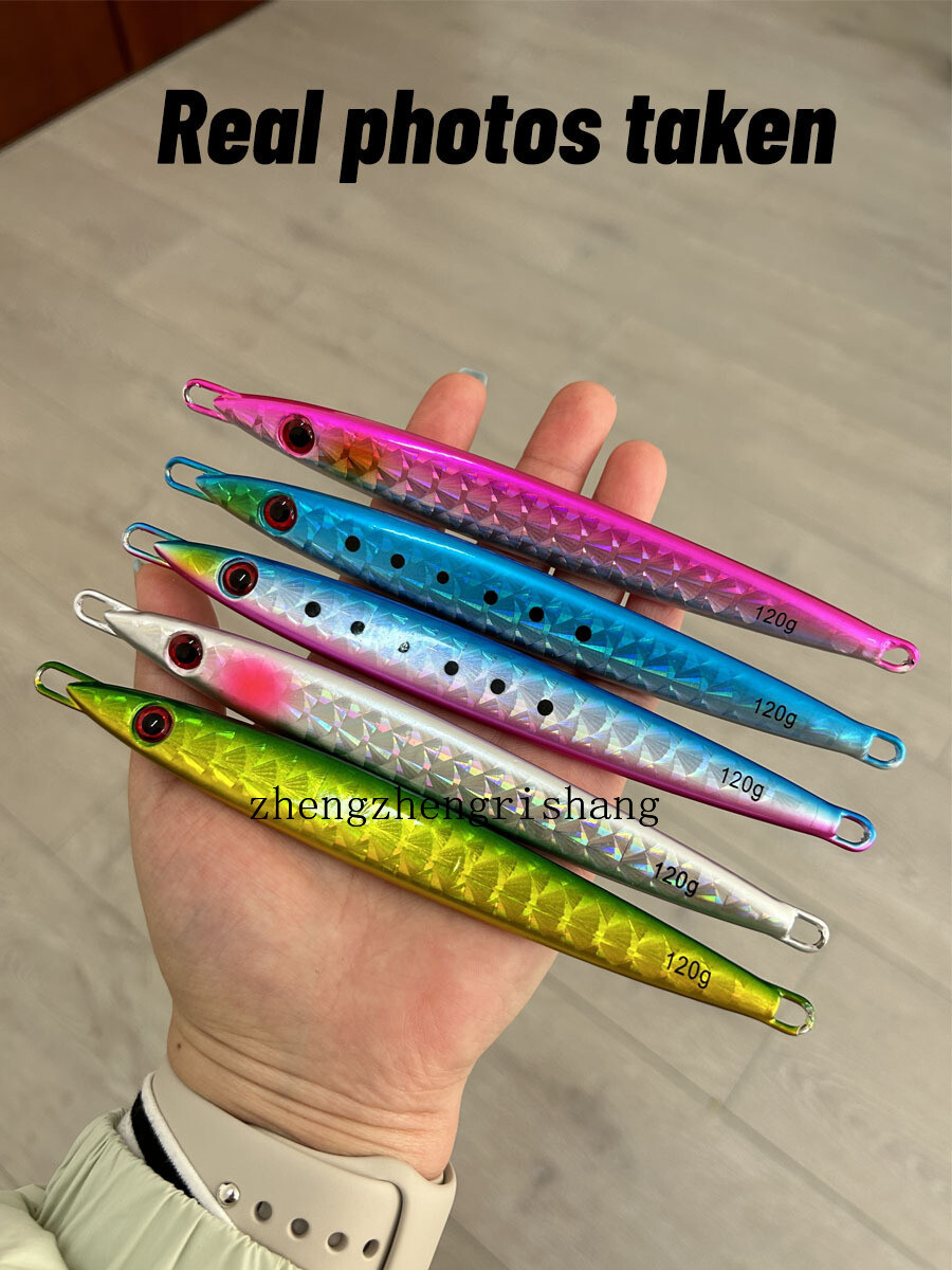1pcs Metal Jig Lure Casting Spoon Jigging Bass Saltwater Fish Lures 100g-160g