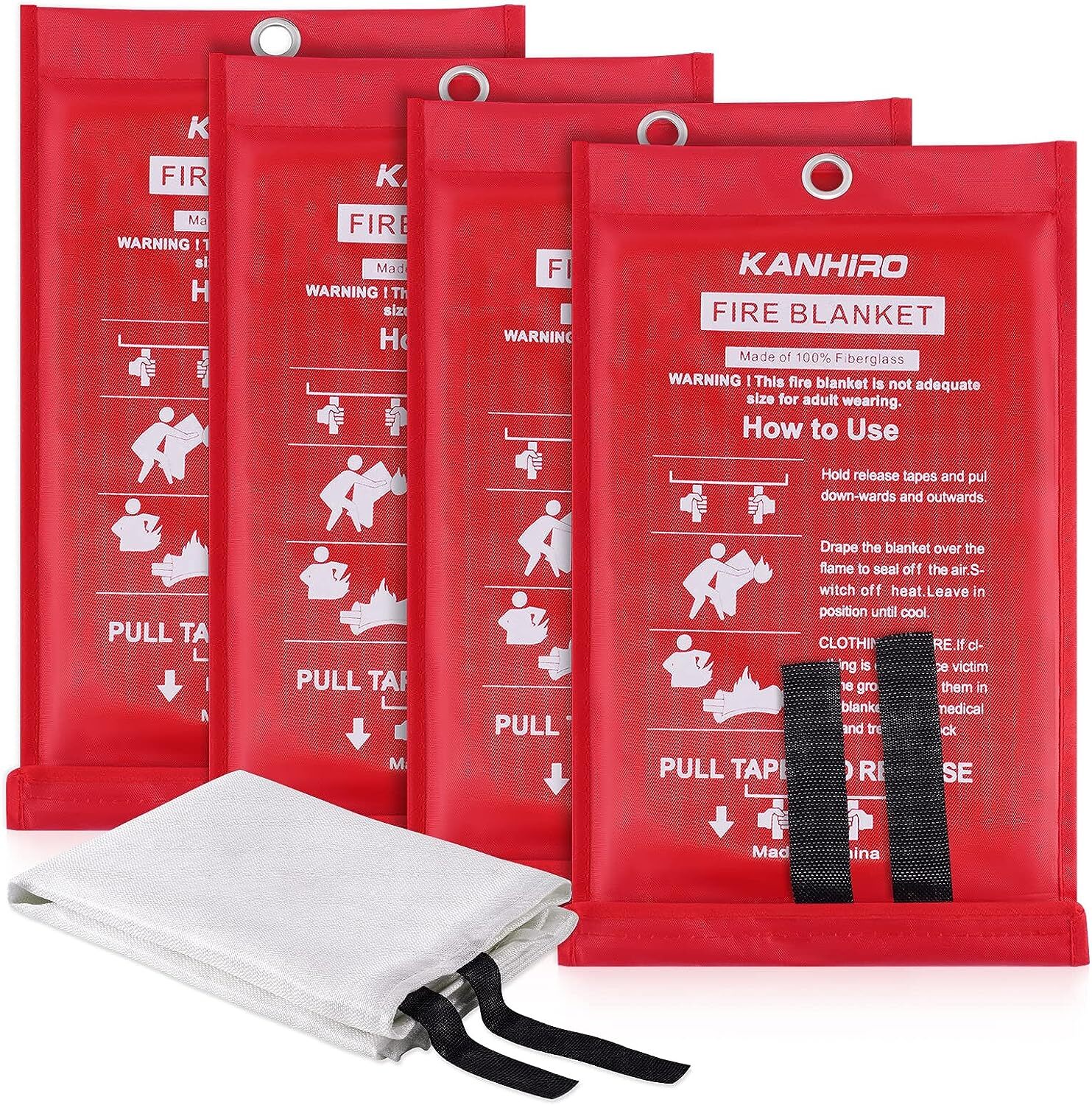 Fire Blanket, Emergency Fire Suppression Blanket for Home and Kitchen, Prepared