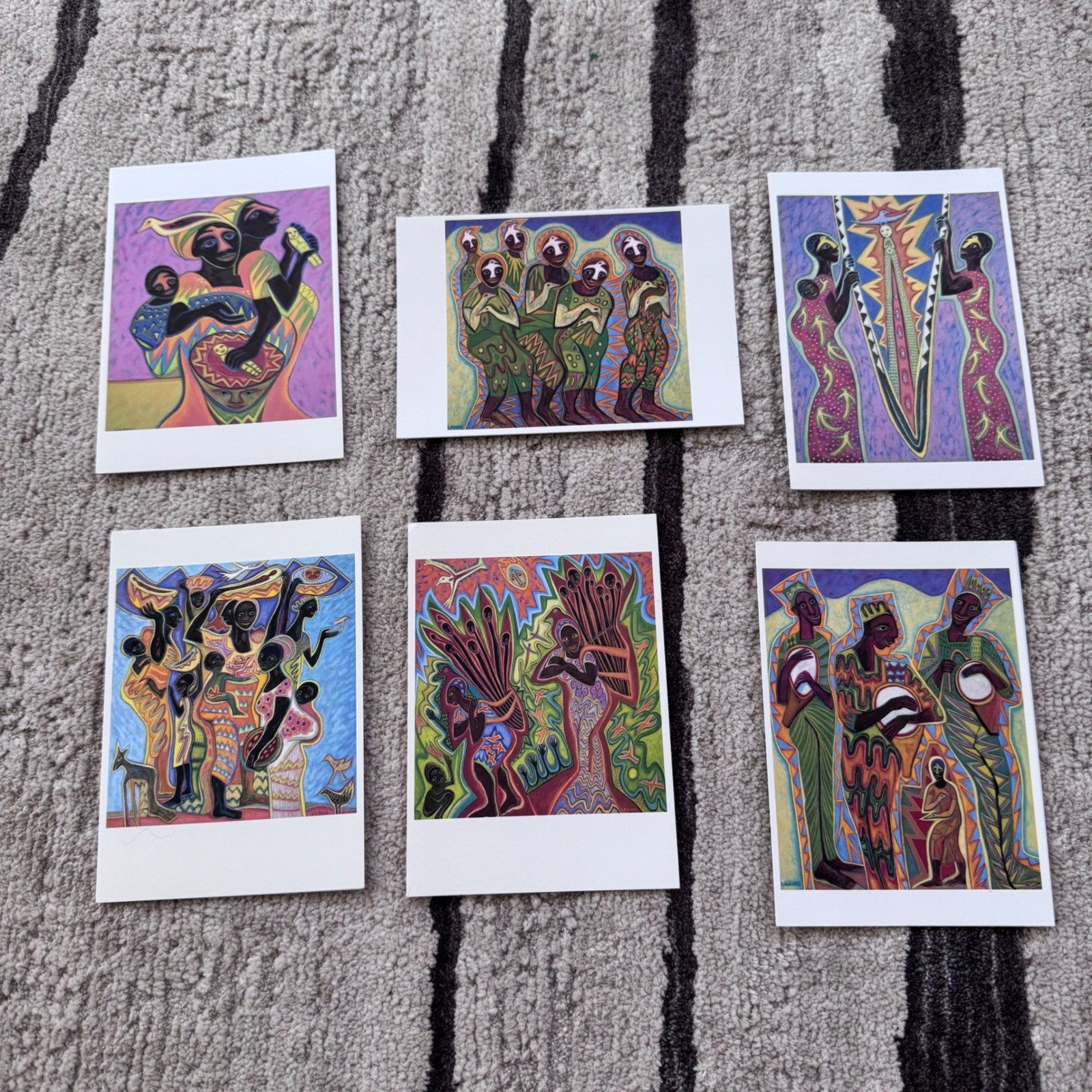 Betty LaDuke Africa Art Greeting Cards Set of 6 cards and envelopes Blank Note