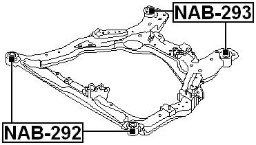 Front Body Bushing Febest NAB-292 OEM 54400-CA00A