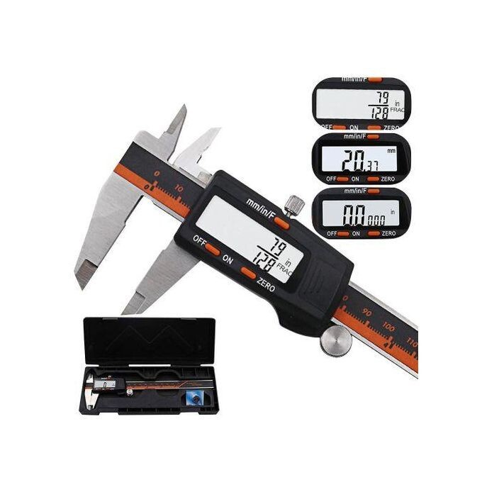 Digital Caliper Measuring Tool 6 Inch/150Mm Stainless Steel Micrometer Pro Grade