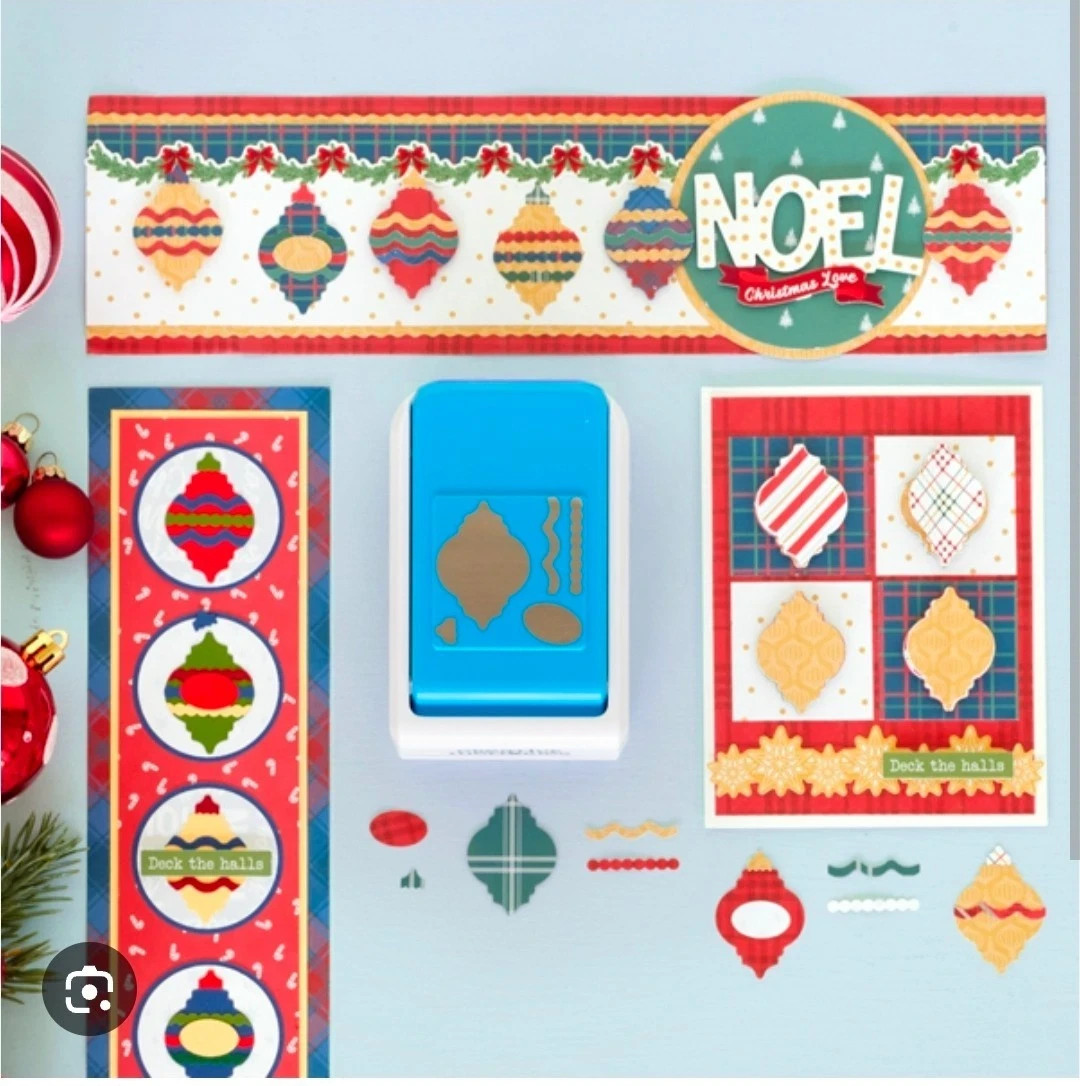 Creative Memories Festive Ornament Punch Build A Punch Scrapbook Card New in Box