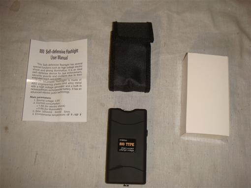 10 MILLION VOLT 800 SERIES POLICE RECHARGEABLE STUN GUN W LED FLASHLIGHT & CASE!