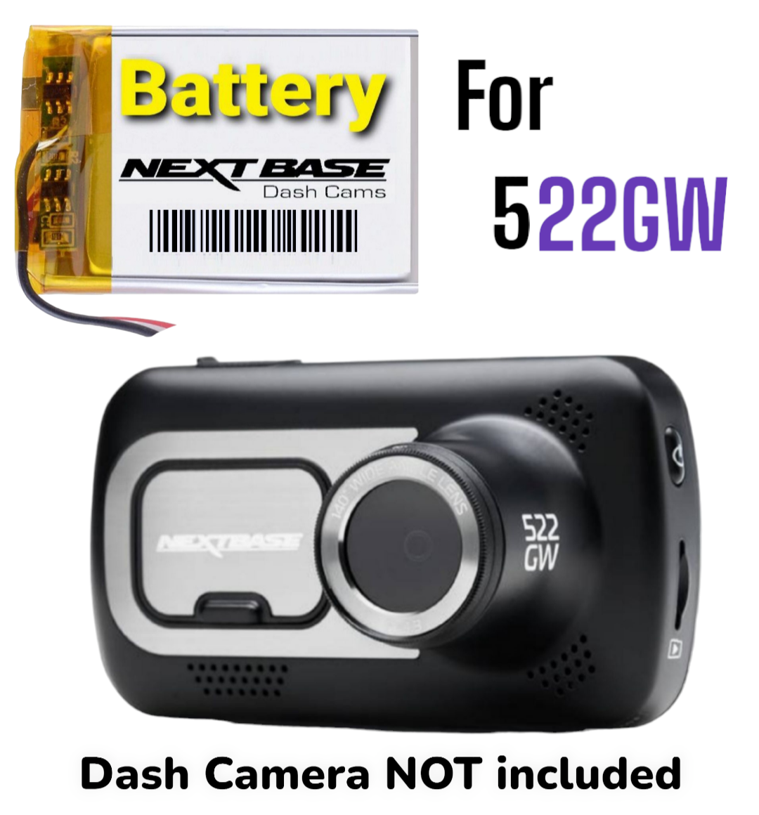 Nextbase 522GW Dash Cam Replacement Battery Upgrade Lipo Rechargeable Battery