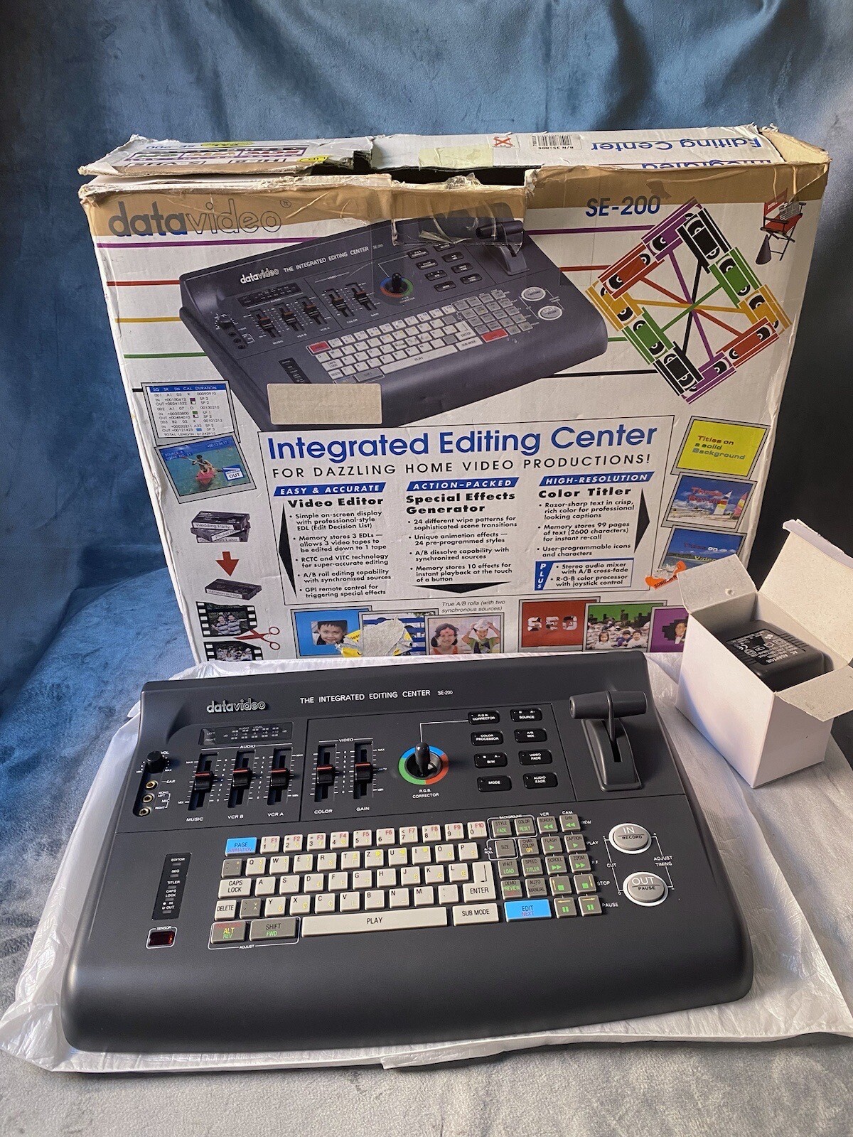 Datavideo SE-200 Integrated Editing Center Video Mixer PowerSupply *TESTED MINT*
