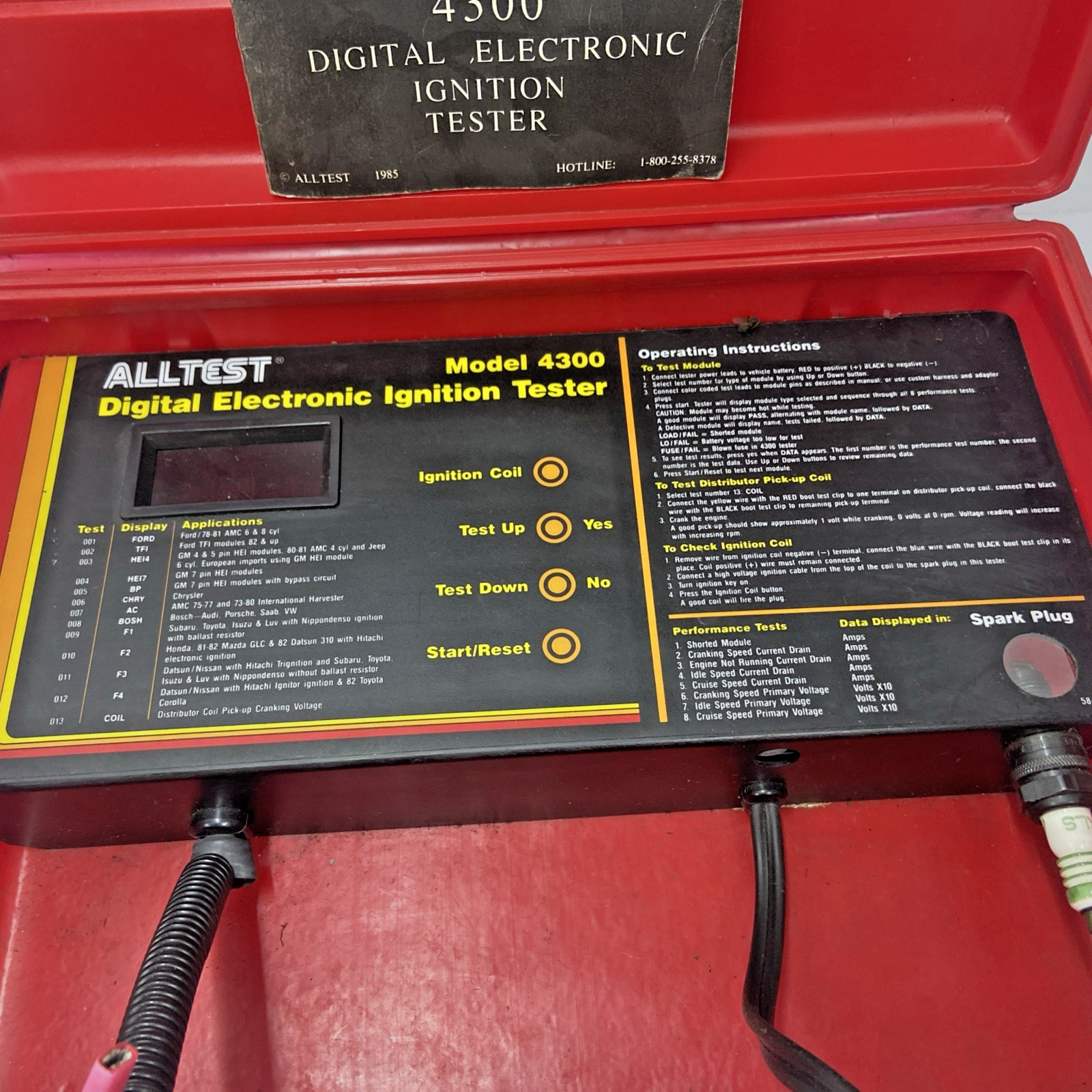 Vintage Alltest Model 4300 Digital Electronic Igntion Module Tester