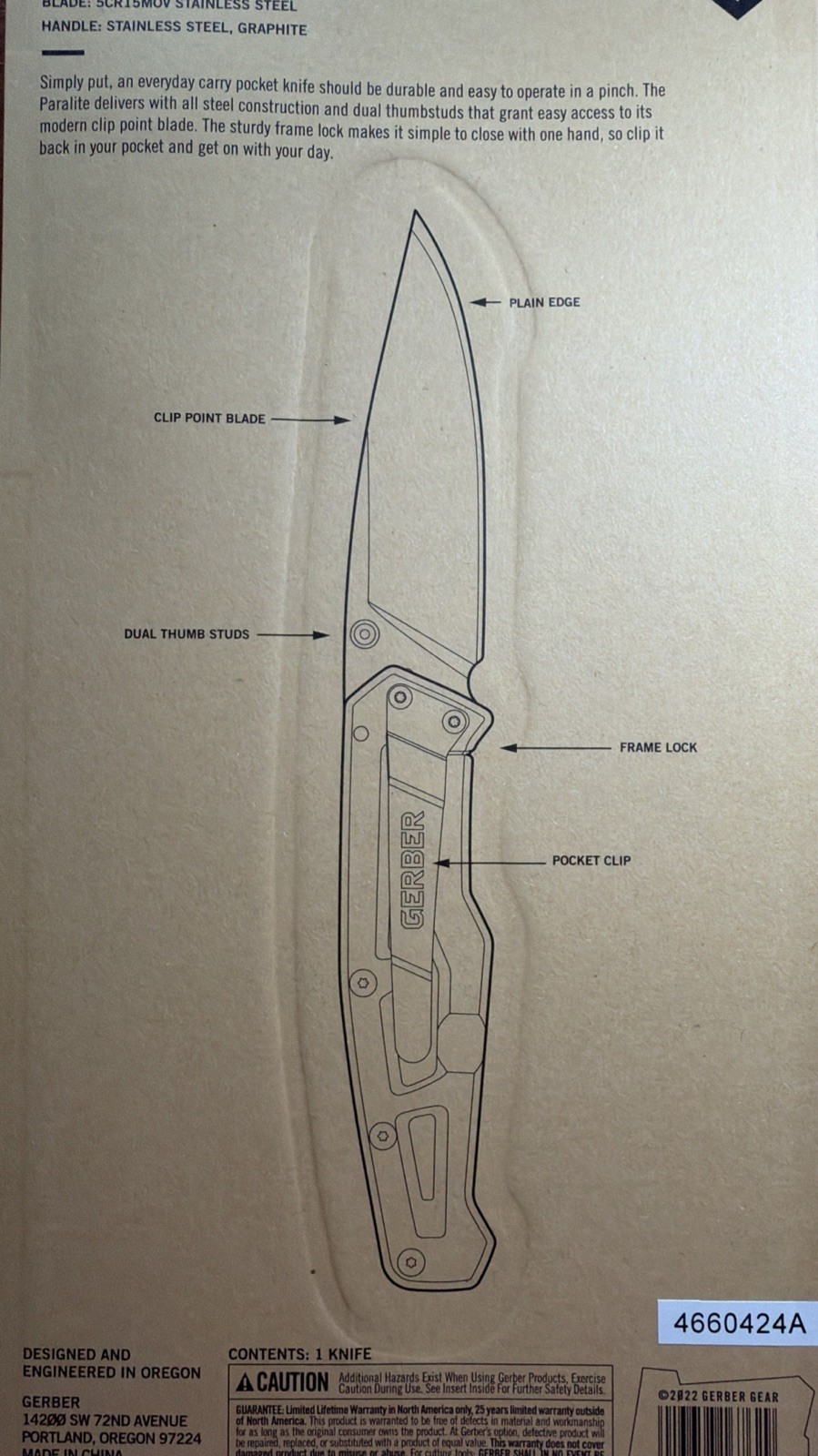 Gerber Paralite Skeleton Frame