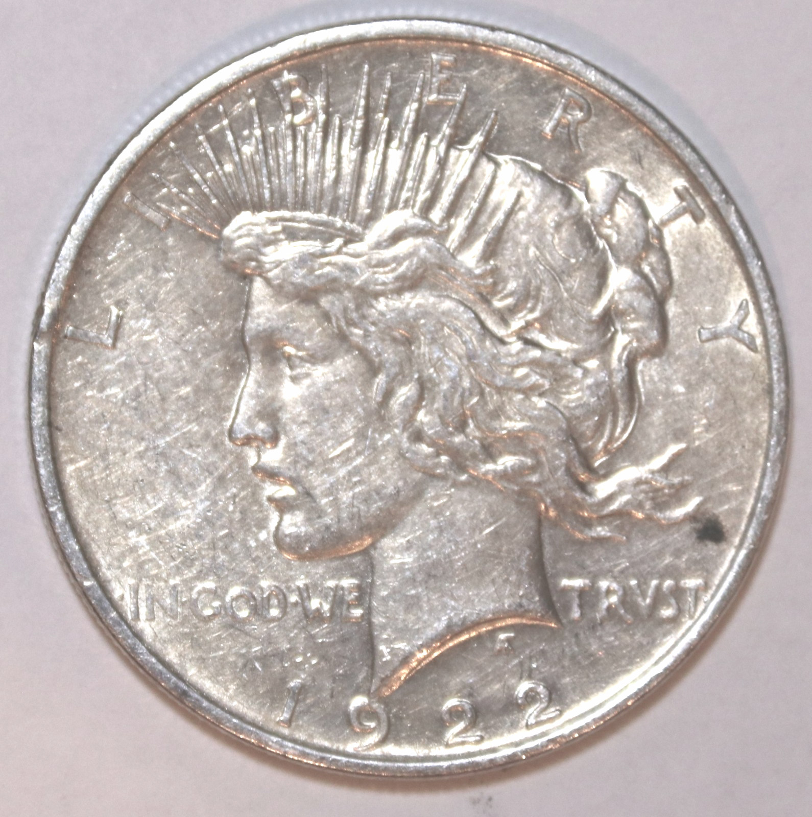 1922-D Peace Dollar - AU - #3025E