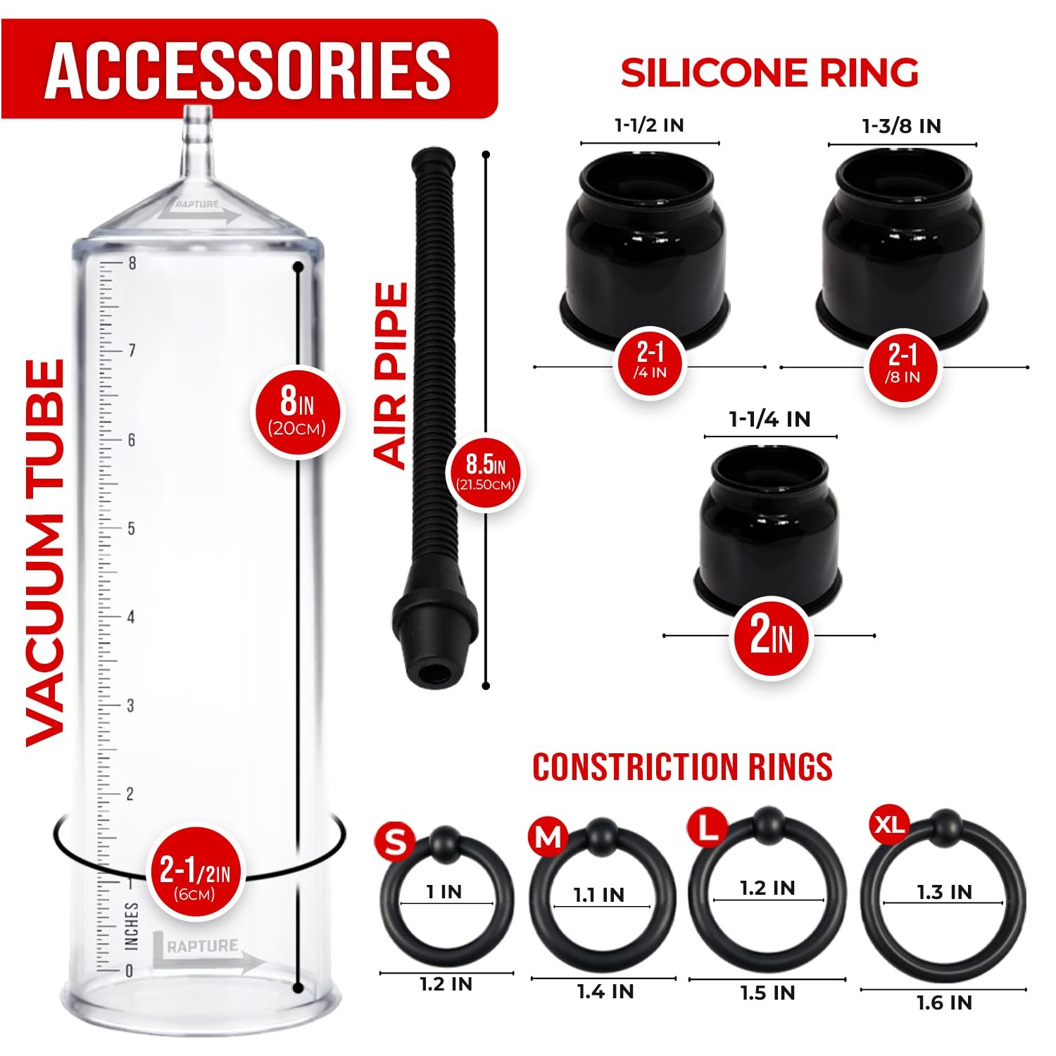 Rapture Men's Penis Vacuum Pump Get Stronger, Bigger, & Thicker, for LongLast...