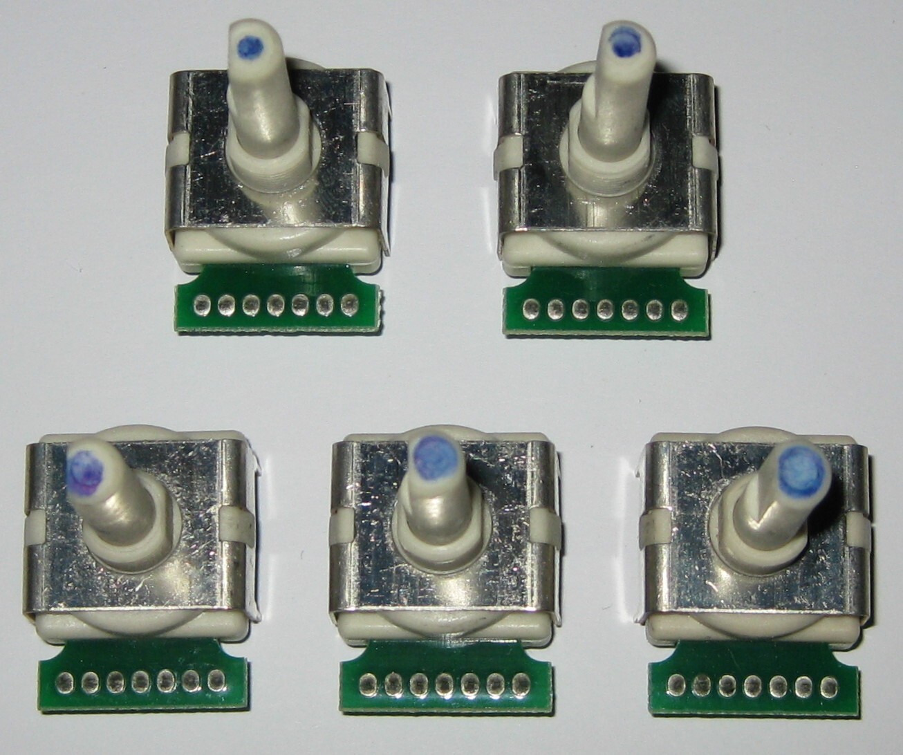 5 X Bourns Rotary Switch - 6 Positions / 360 Degree Rotation - 0.1" PC Board Pin