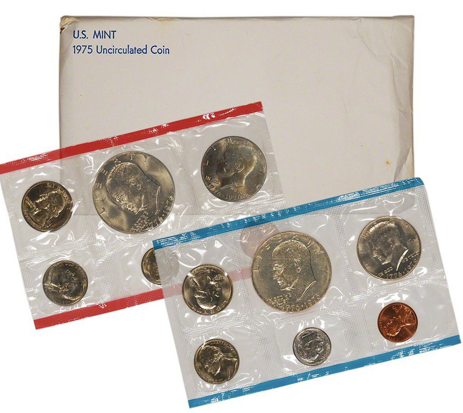 1975 P and D US Mint Uncirculated 12 Coin Set BU Annual Philadelphia and Denver