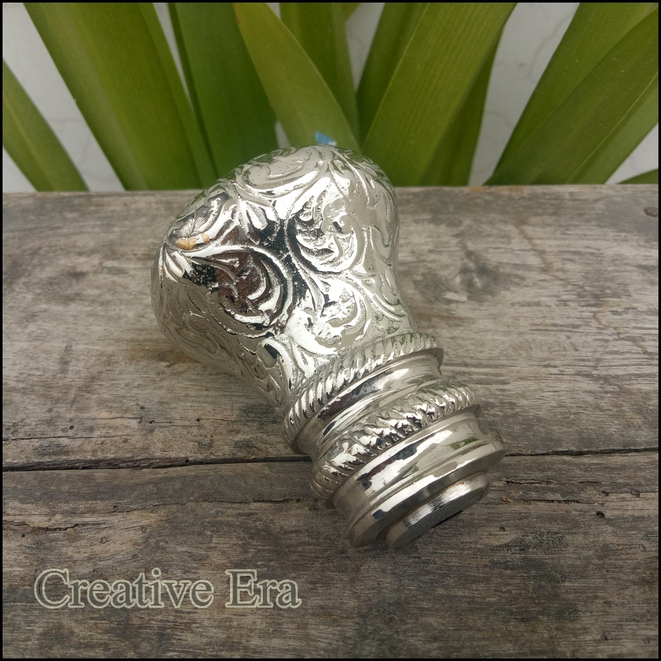 Vintage Nautical Style Designer Shiny Silver Brass Handle For Walking Stick Cane