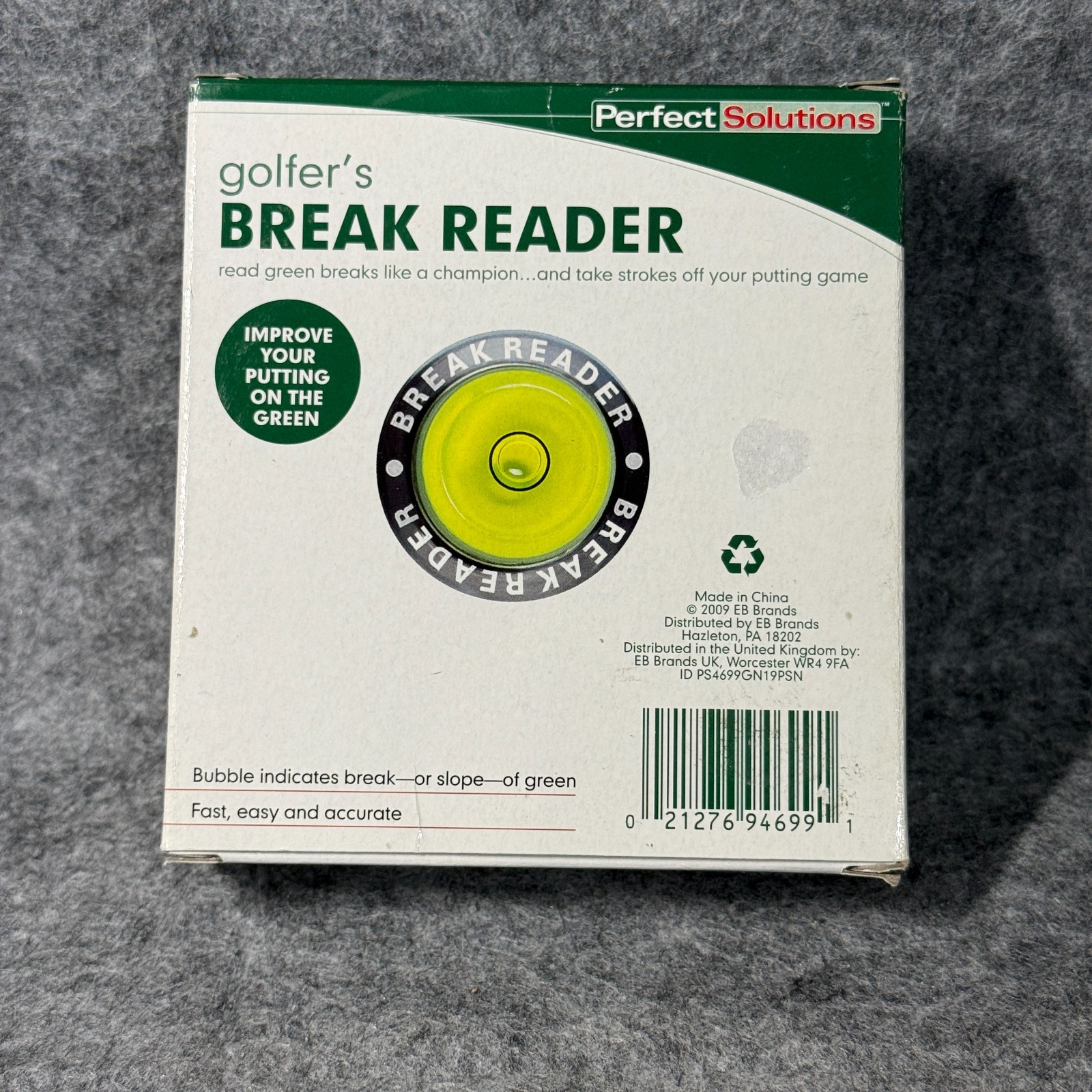 Golfer's Break Reader - Golf Green Slope Indicator