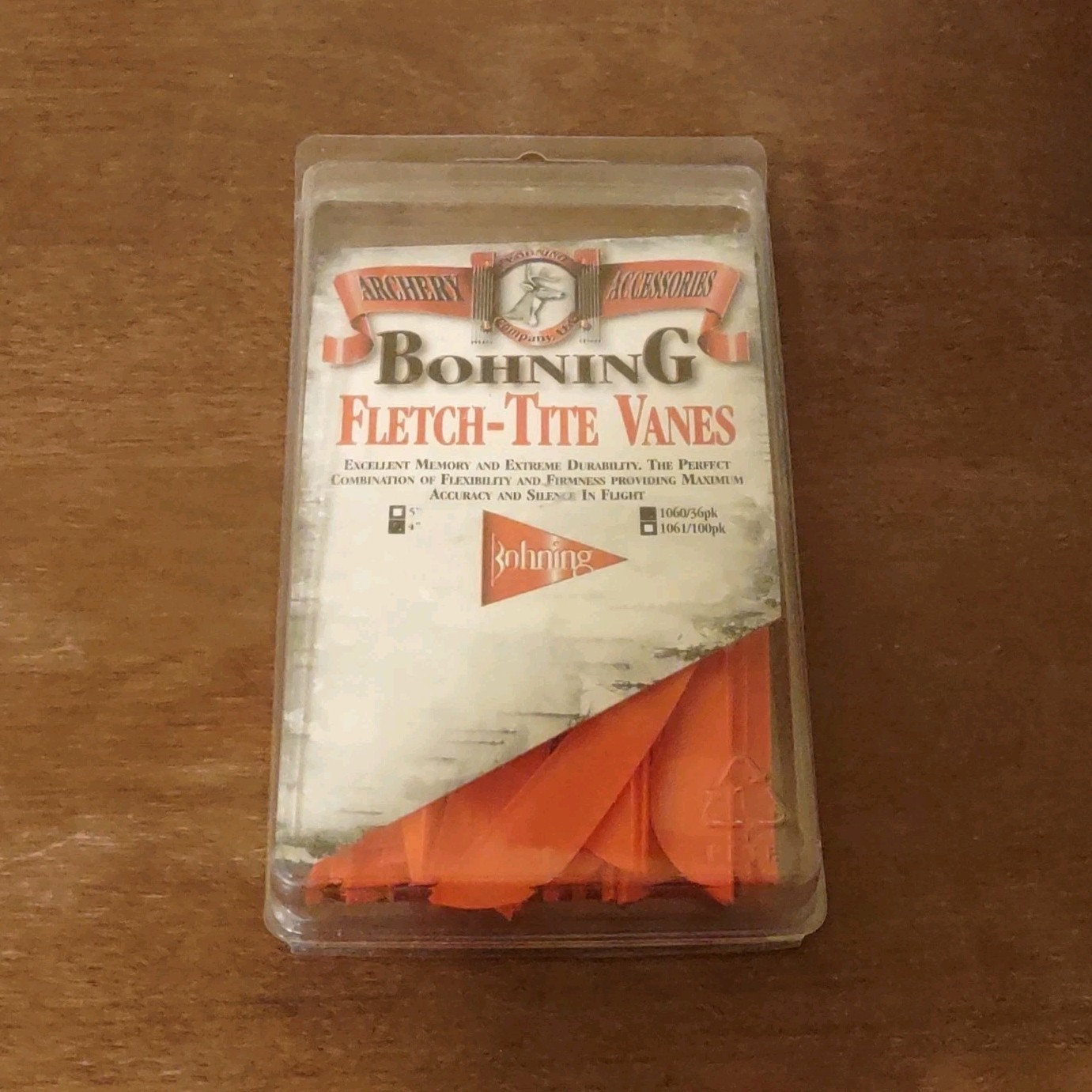 Bohning Fletch-Tite Orange Plastic Fletching Vanes MPN 1278 UPC 010847416520