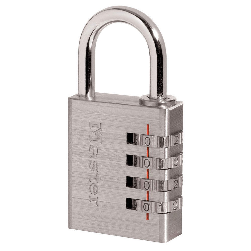 MASTER LOCK 643D Combination Padlck,1 11/16in,Rectgle,Slv 6MCR4