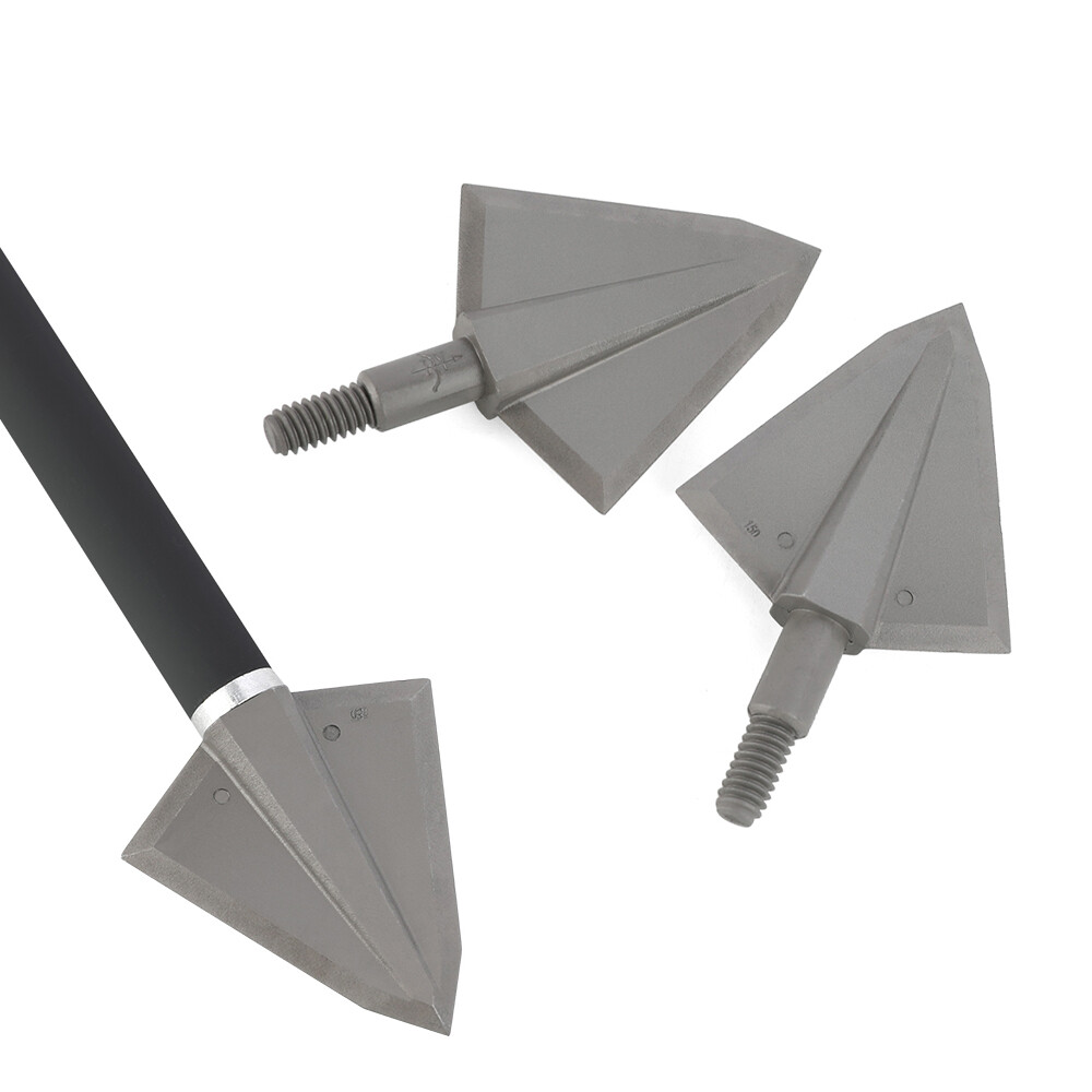 150Grain Blade Arrowheads Hunting Broadheads Tips Screw Points Archery Bow Hunt