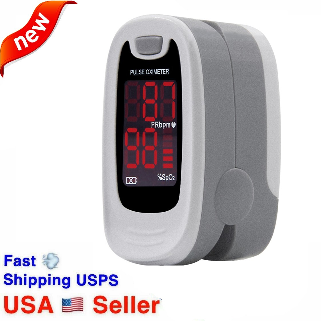 FDA  Fingertip Pulse Oximeter Blood Oxygen meter SpO2 Heart Rate Monitor,USA