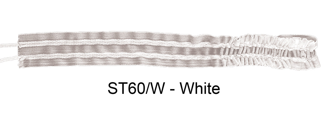 Double Shirring Tape 2 Cord White  sold by the yard BTY
