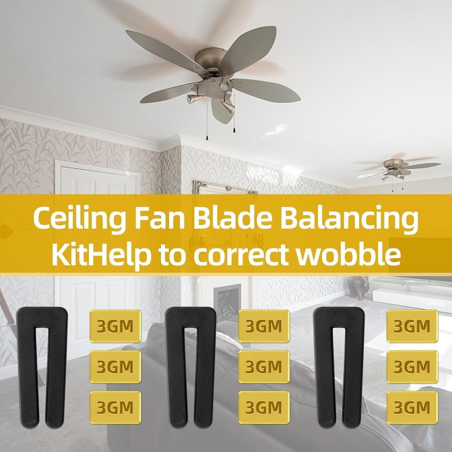 Ceiling Fan Balancing Solutions - 16 PCS Weights & Clips for Smooth Operation