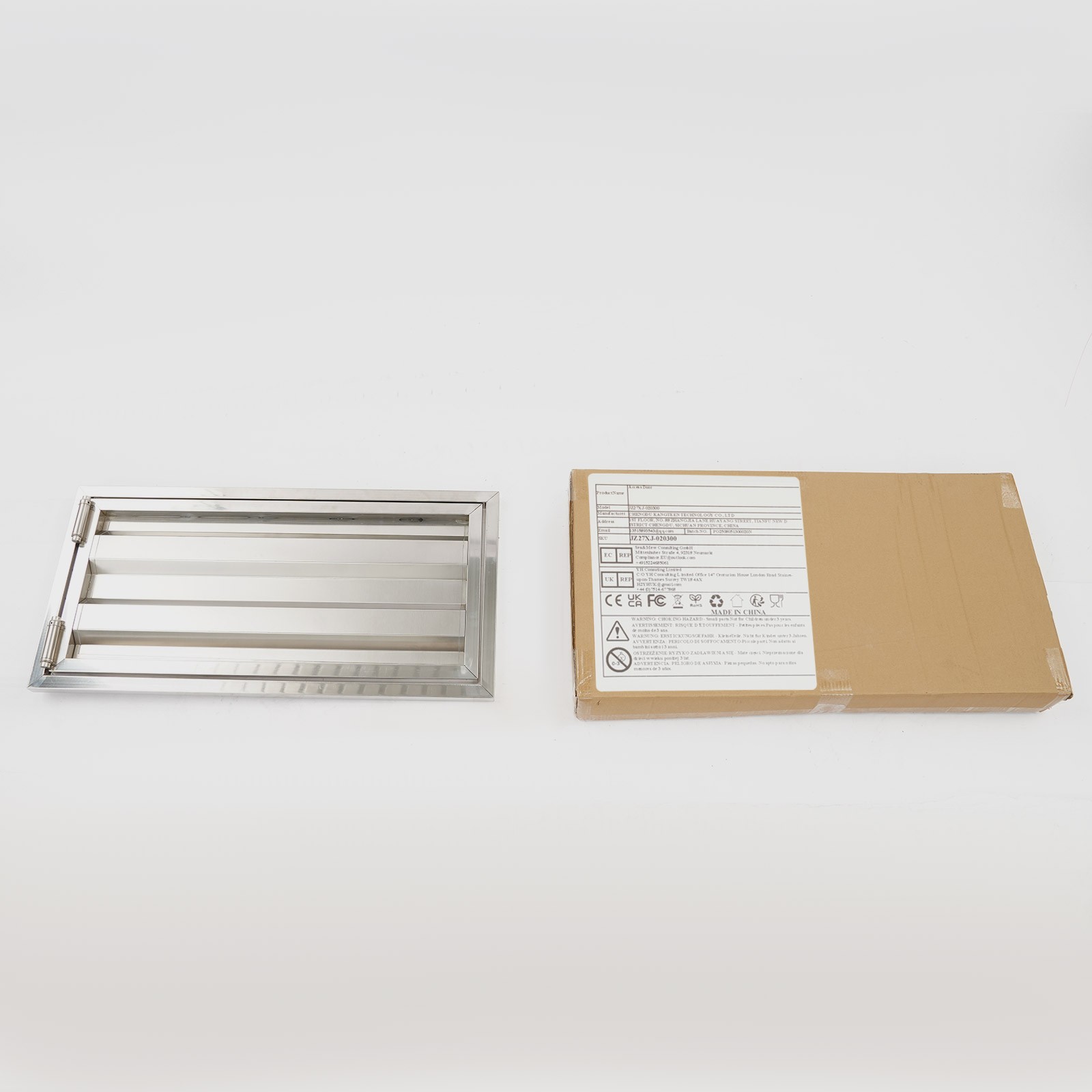 Stainless Steel Crawl Space Access Door 32"x16" Silver Attic Basement Vent Panel