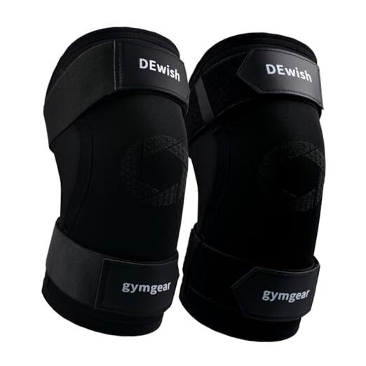 Knee Sleeves (1 Pair), Neoprene Compression Knee Braces XXL(16.7"-17.7") Black