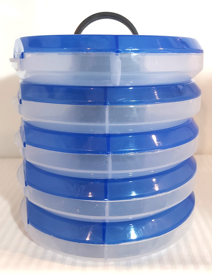 5 Pc Interlocking Container Clear Storage Tower 6in For Jewelry Making pre-own