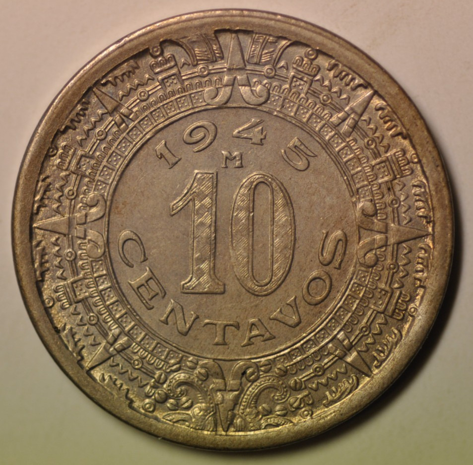 mw22713 Mexico 10 Centavos 1945    KM#432  UNC