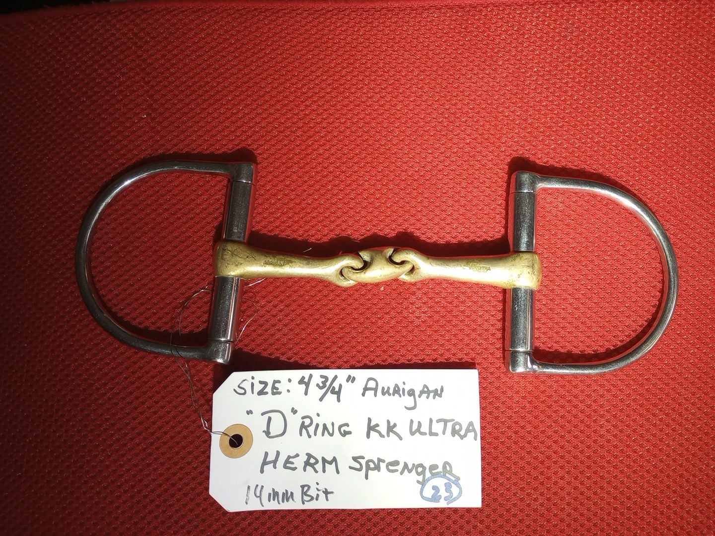 Herm Sprenger 4 3/4" D Ring KK Ultra 14mm Aurigan Bit Horse