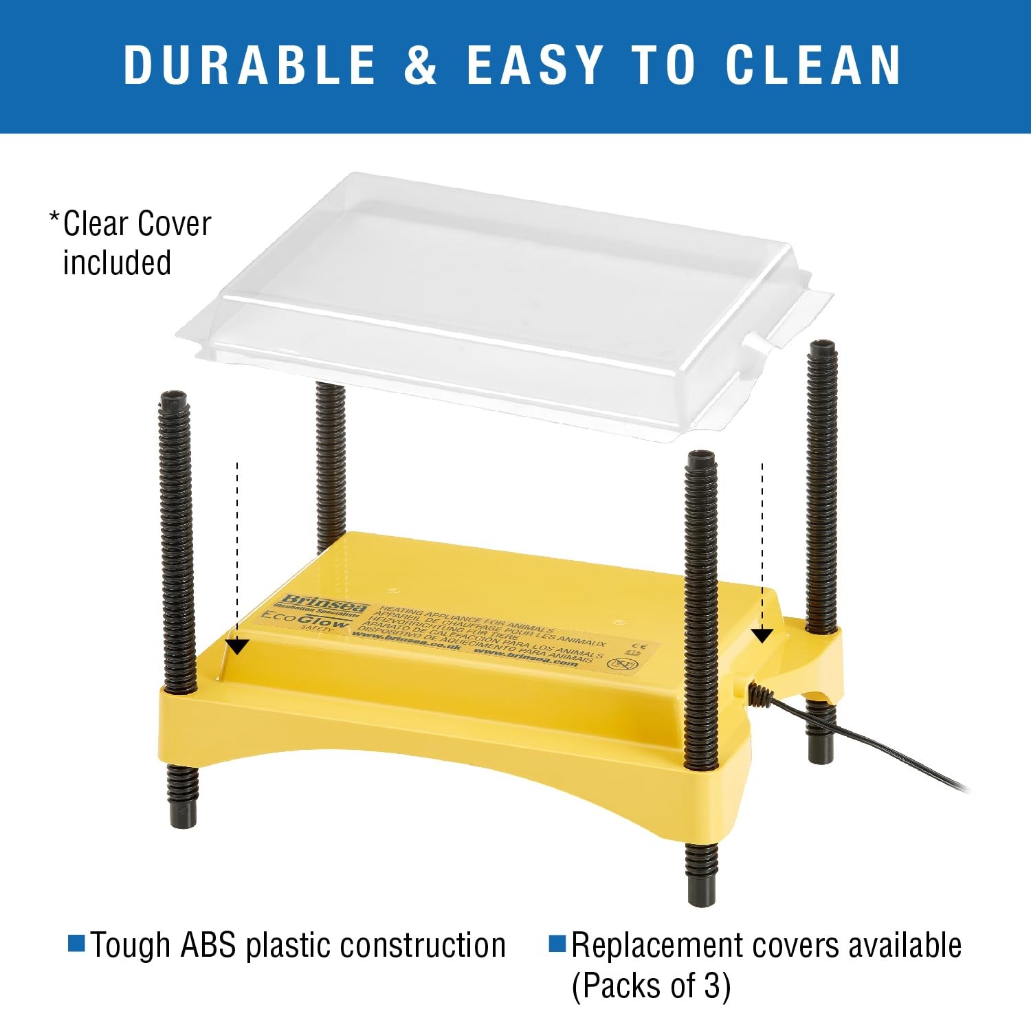 Ecoglow Safety 600 Chick or Duckling Brooder, Adjustable Height & Angle Brood...