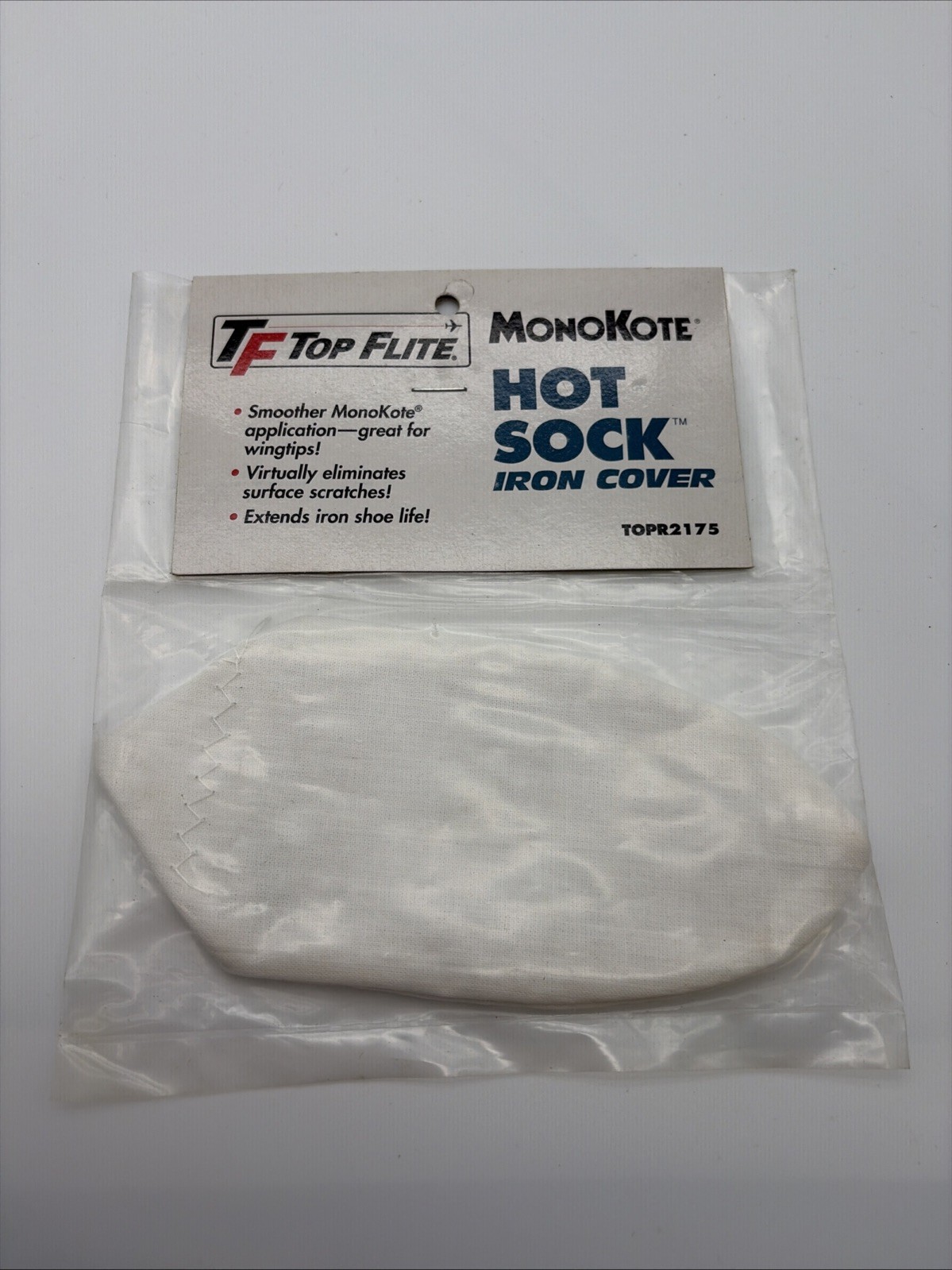 TOP FLITE MONOKOTE HOT SOCK IRON COVER for R/C AIRPLANE Covering TOPR2175 B159