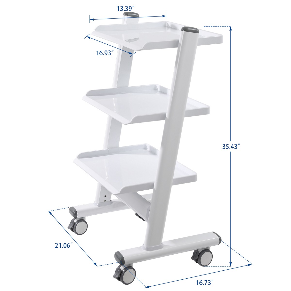 Portable Dental Mobile Delivery Unit Air Compressor High Suction 4H / Tool Cart