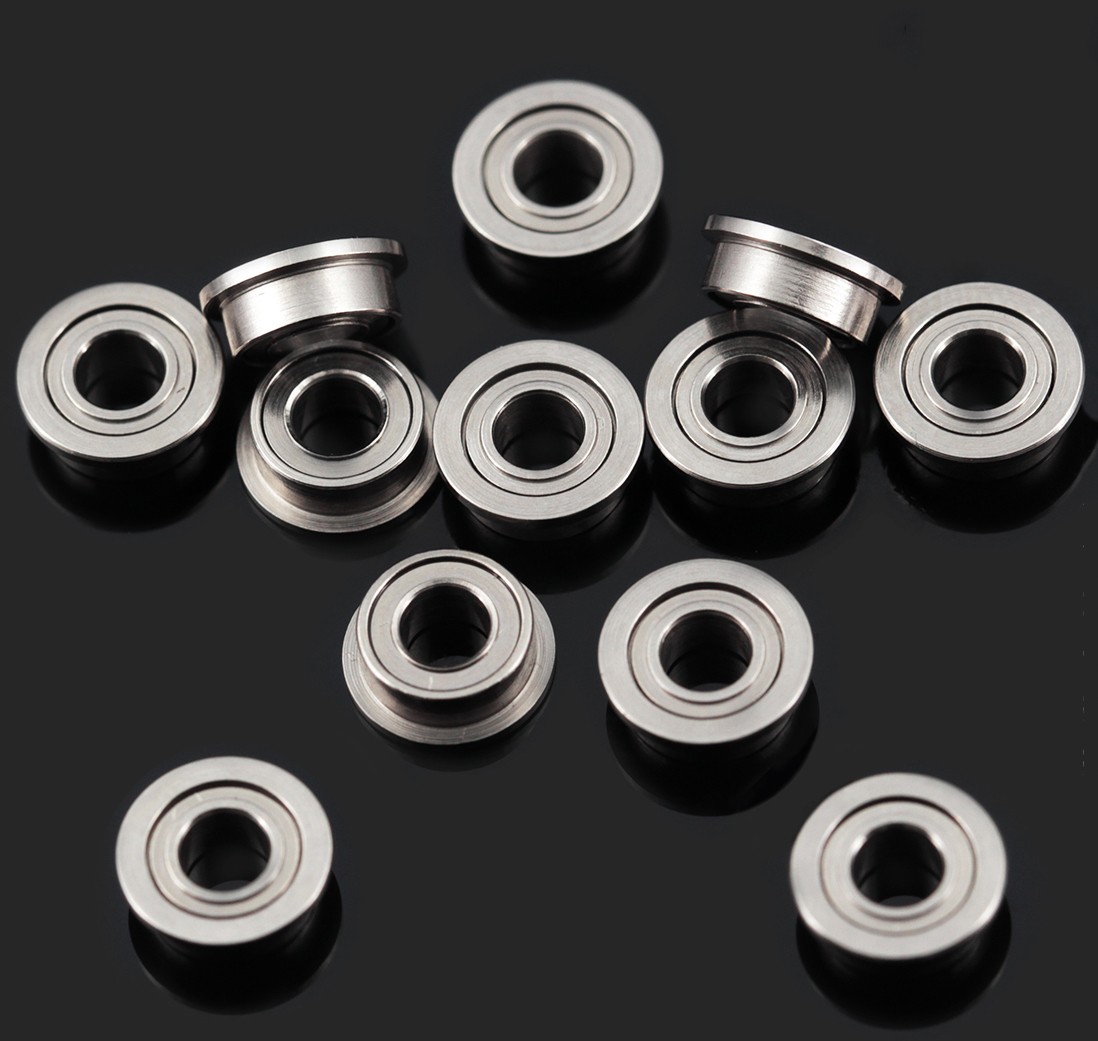 5PCS MF63zz Mini Metal Double Shielded Flanged Ball Bearings (3mmX6mmX2.5mm)
