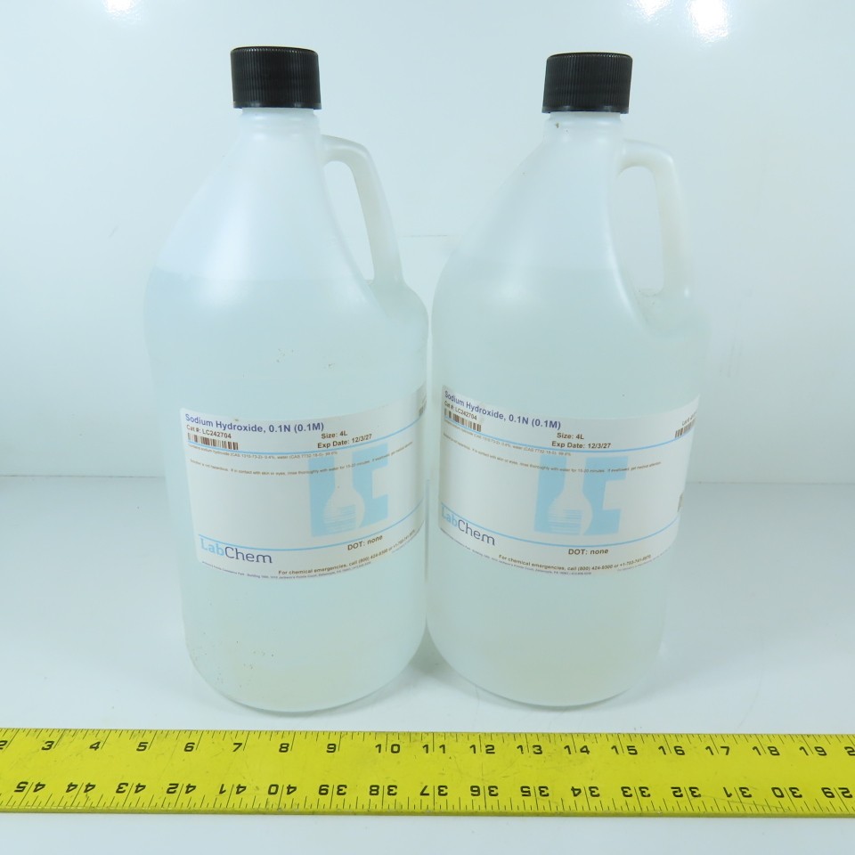 LabChem LC242704 N/A Sodium Hydroxide 0.1N (0.1M) Size 4L Lot Of 2