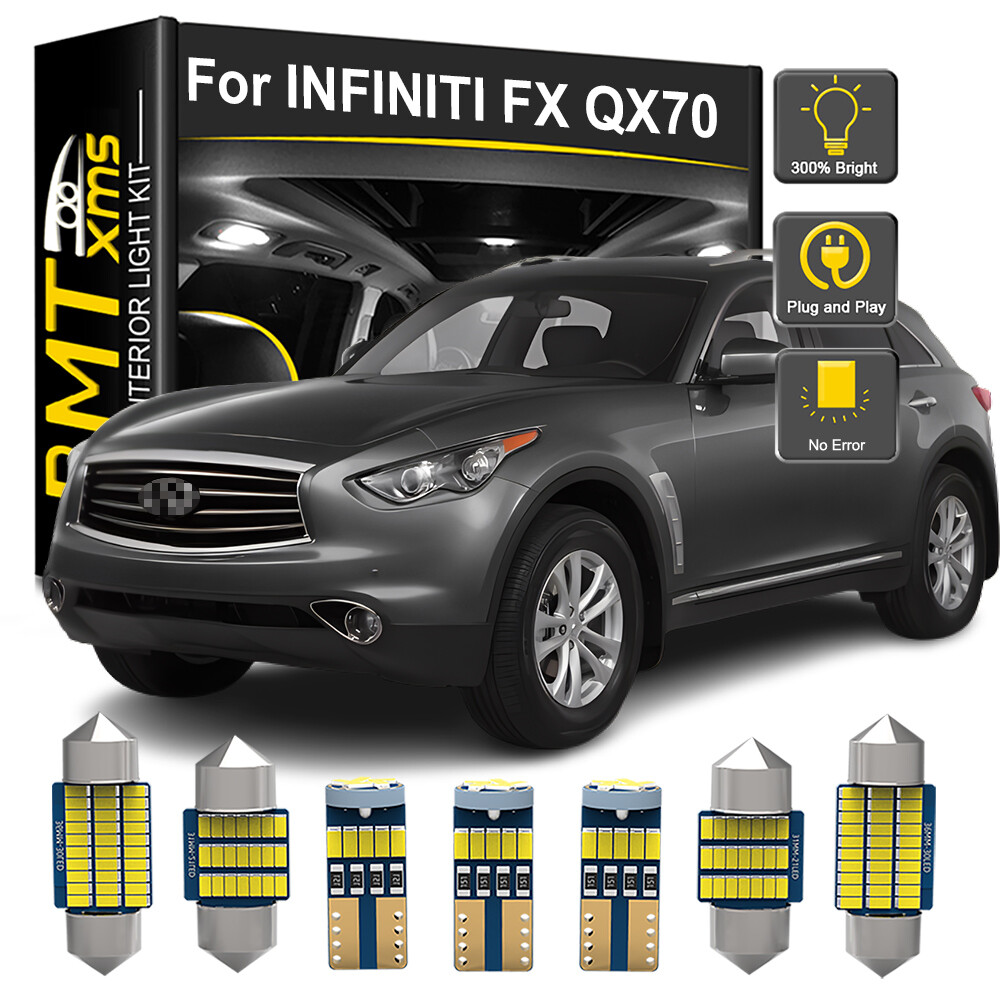 16X Interior LED Light Bulbs For INFINITI QX70 FX35 FX37 FX45 FX50 2009-2017