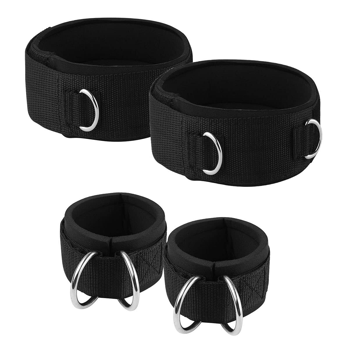Thigh Straps Ankle Cuffs Adjustable Neoprene Padded Cable Machines Legs Exerc...
