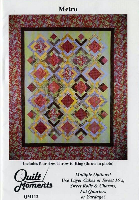 Quilt Moments Pattern Metro Quilt Pattern #QM112 Throws to King NIP