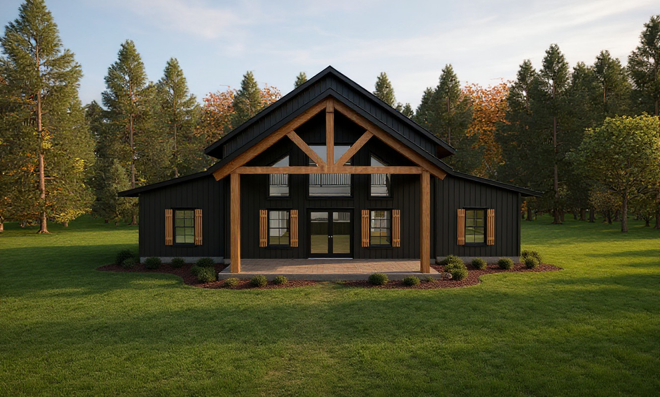2,020  Sqft (Living) Modern Farm House with - 3 Bd, 2 Ba,