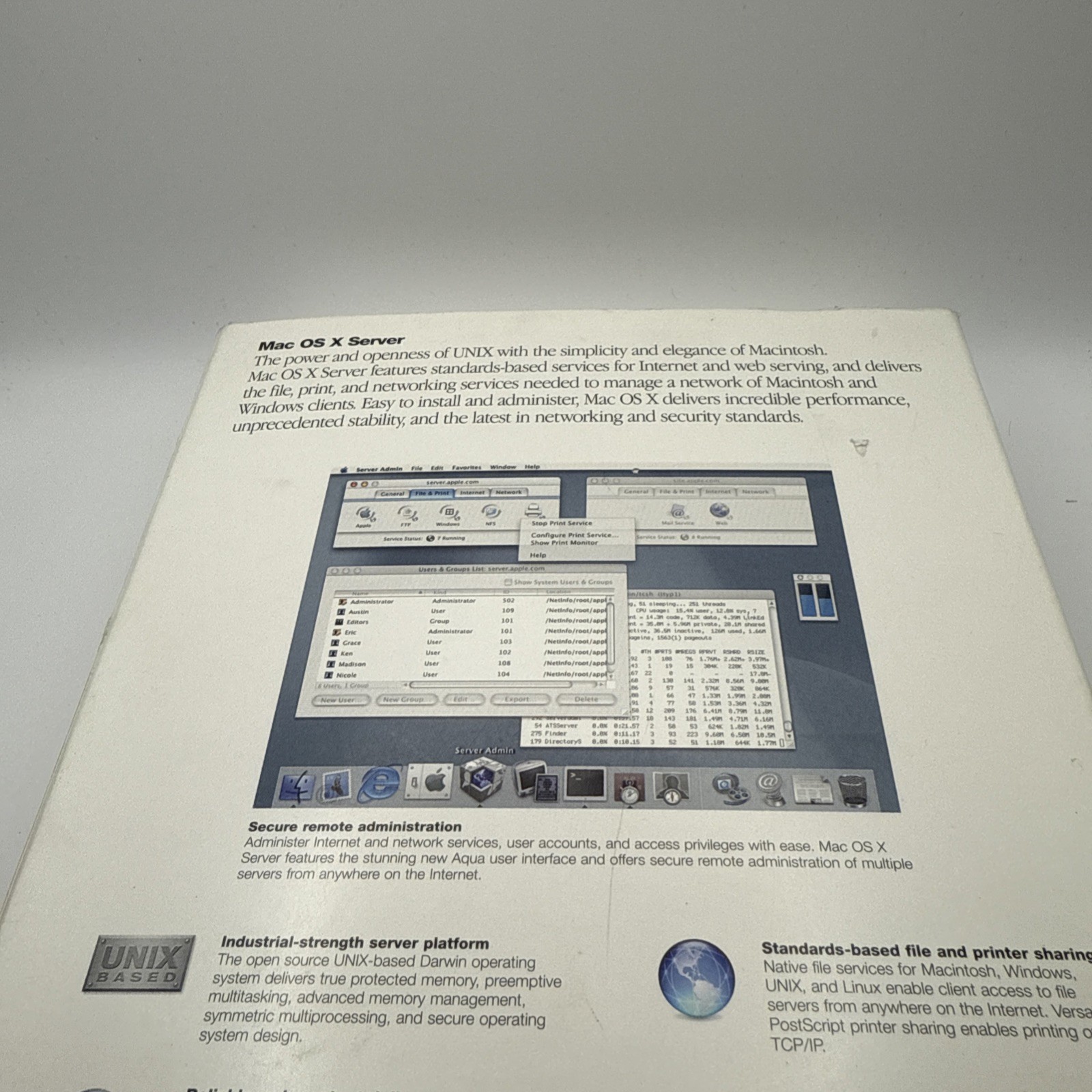 Apple Mac OS X Server 10.1. Unlimited new open box