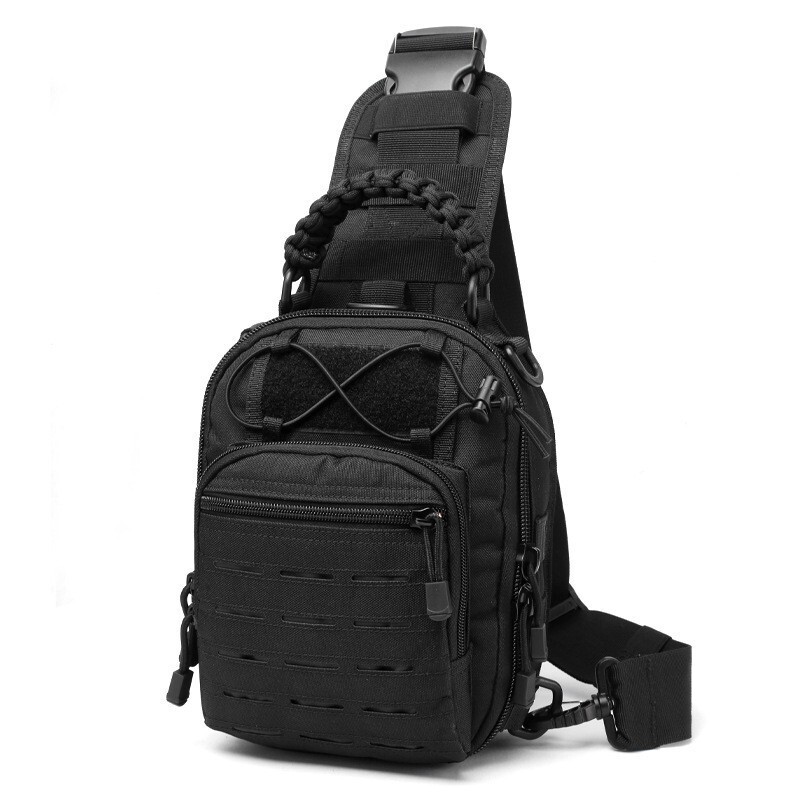 Tactical Compact Concealed Carry Sling Bag Cut Molle Pistol Holster EDC Single