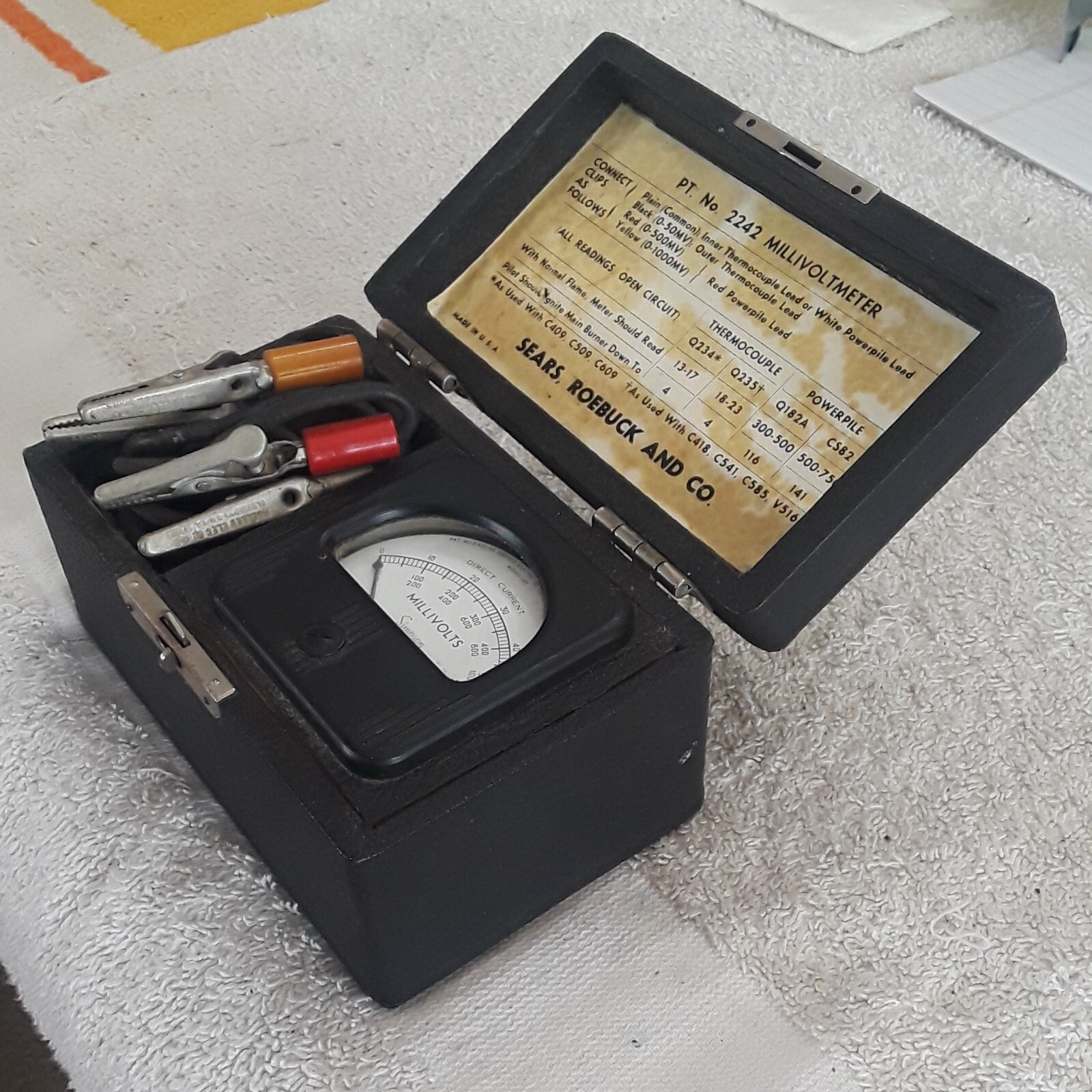 Vintage Sears 2242 Millivoltmeter - Made by Simpson