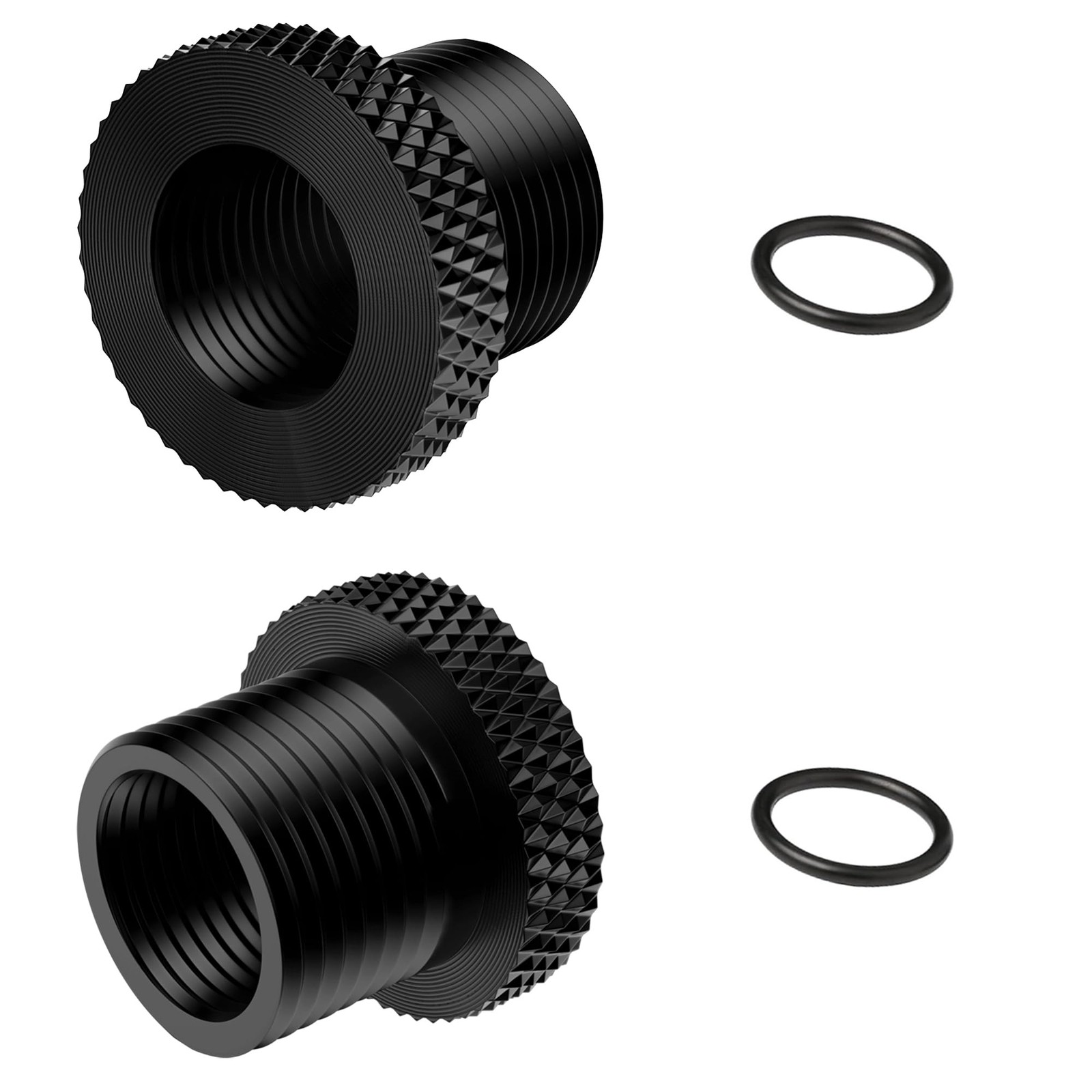 2 Pack Thread Protector 1/2-28 to 5/8-24 Thread Adapter Steel with Rubber Was...
