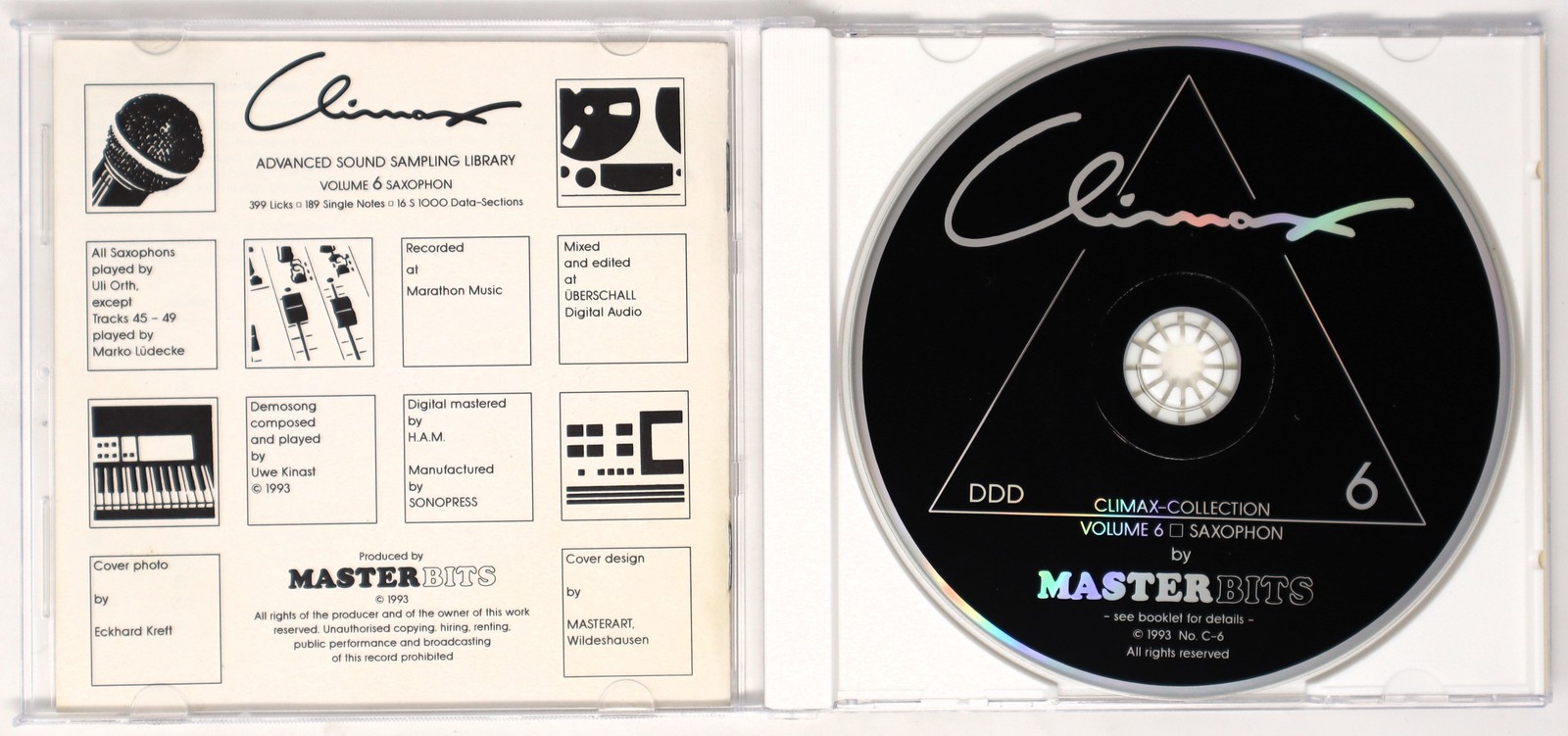 Masterbits Climax Collection 6 Saxophon Sample Library/Sound Library/Sampling CD