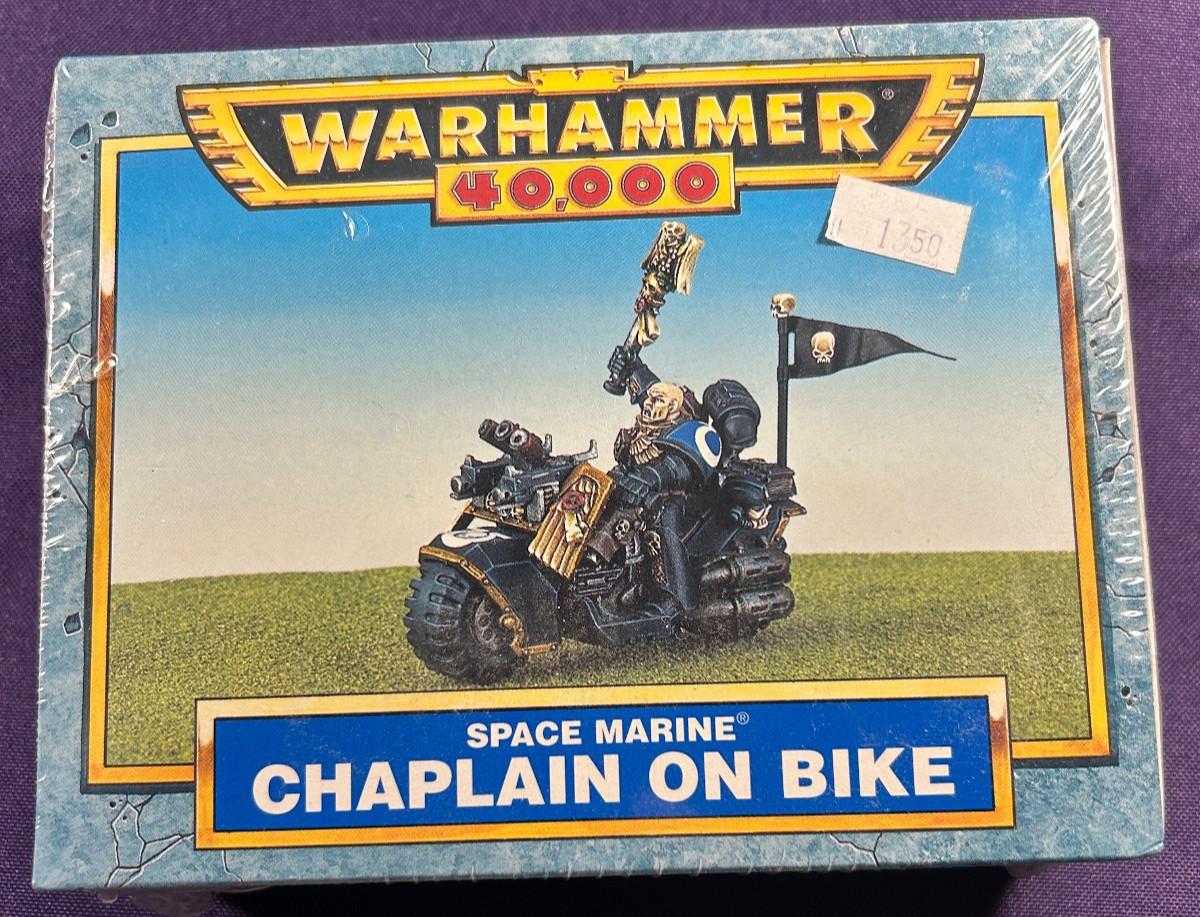 Warhammer 40,000 Chaplain On Bike, NIB Unopened Original Packaging From 1997