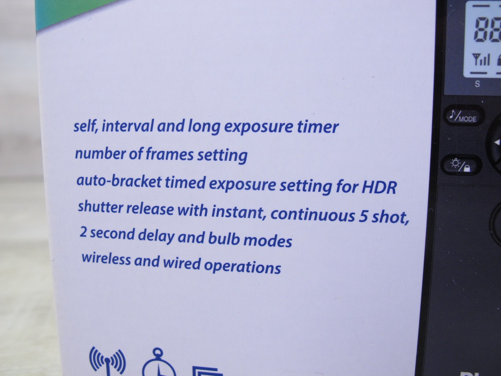 Wireless Digital Timer and Remote for Nikon NOS Phottix Aion